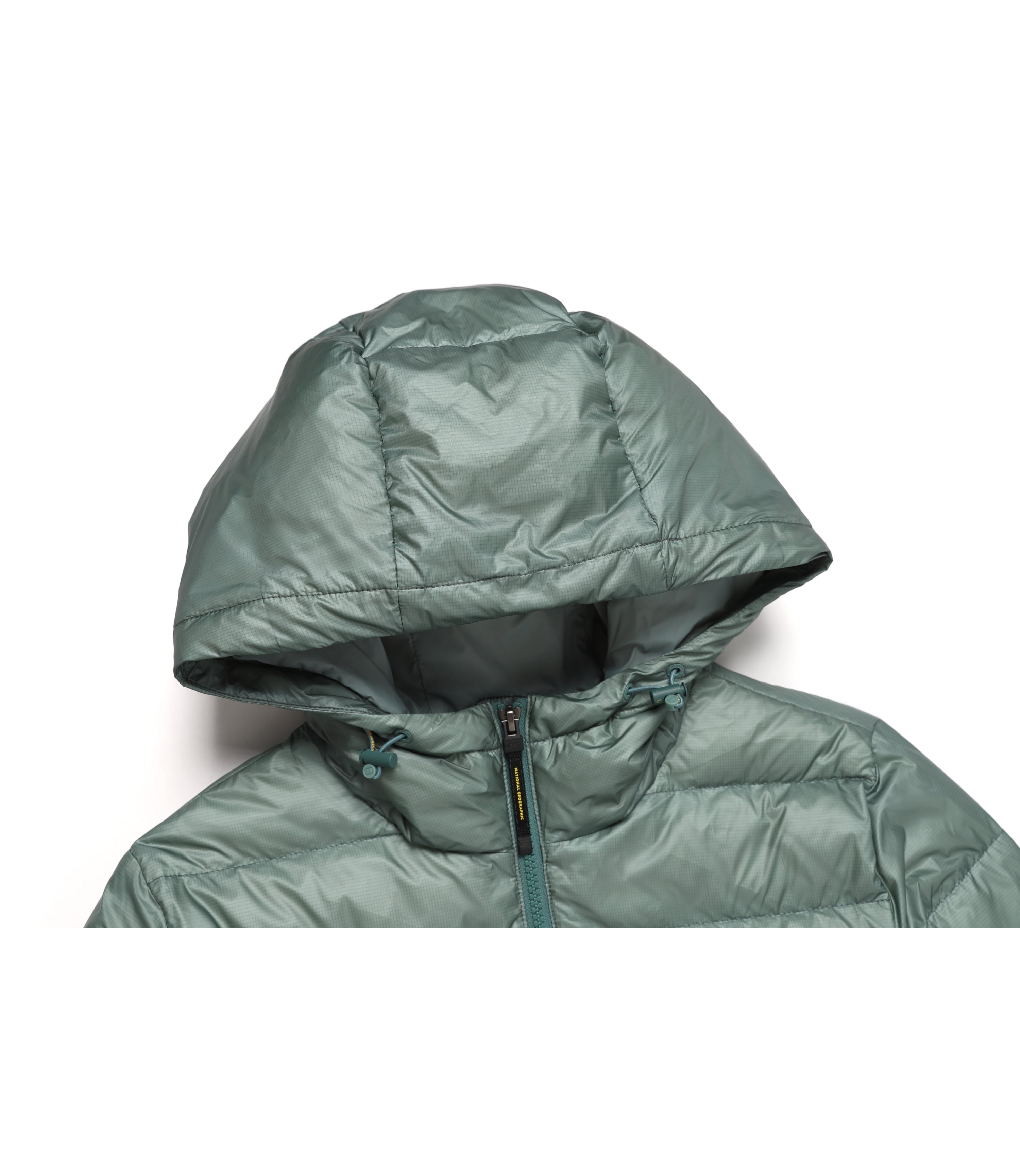 Women's MILVUS Light Goose Down Hooded Jacket<br>SMOKE GREEN