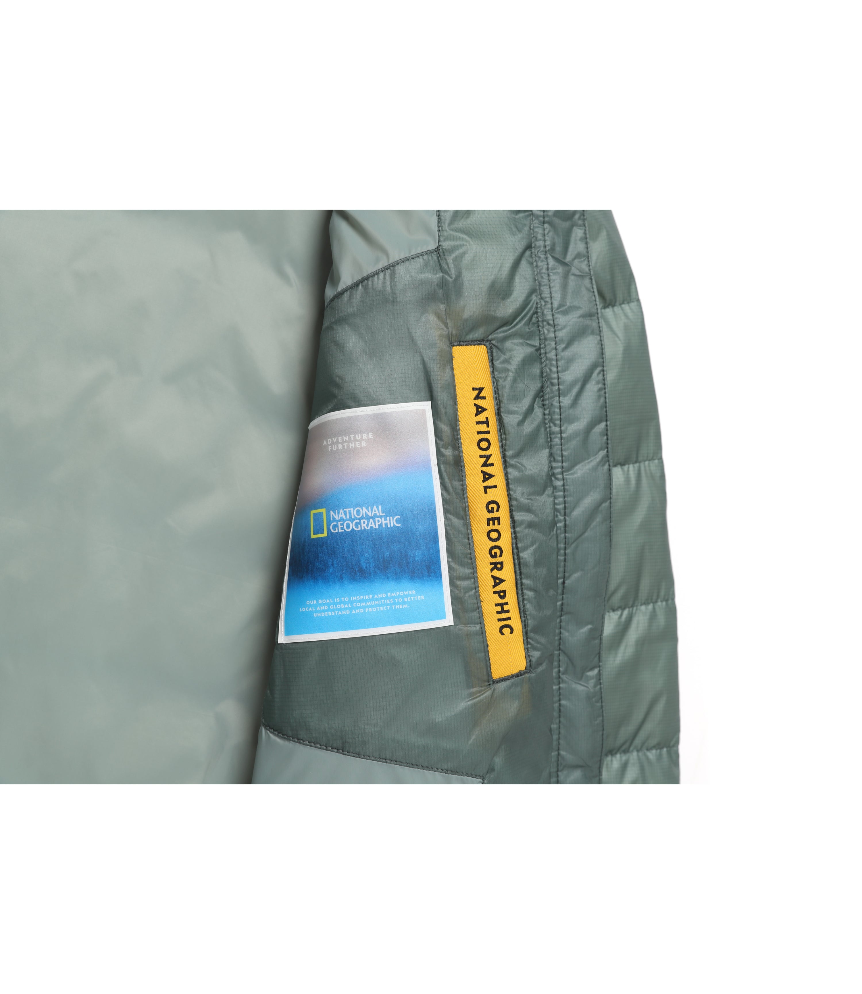 Women's MILVUS Light Goose Down Hooded Jacket<br>SMOKE GREEN