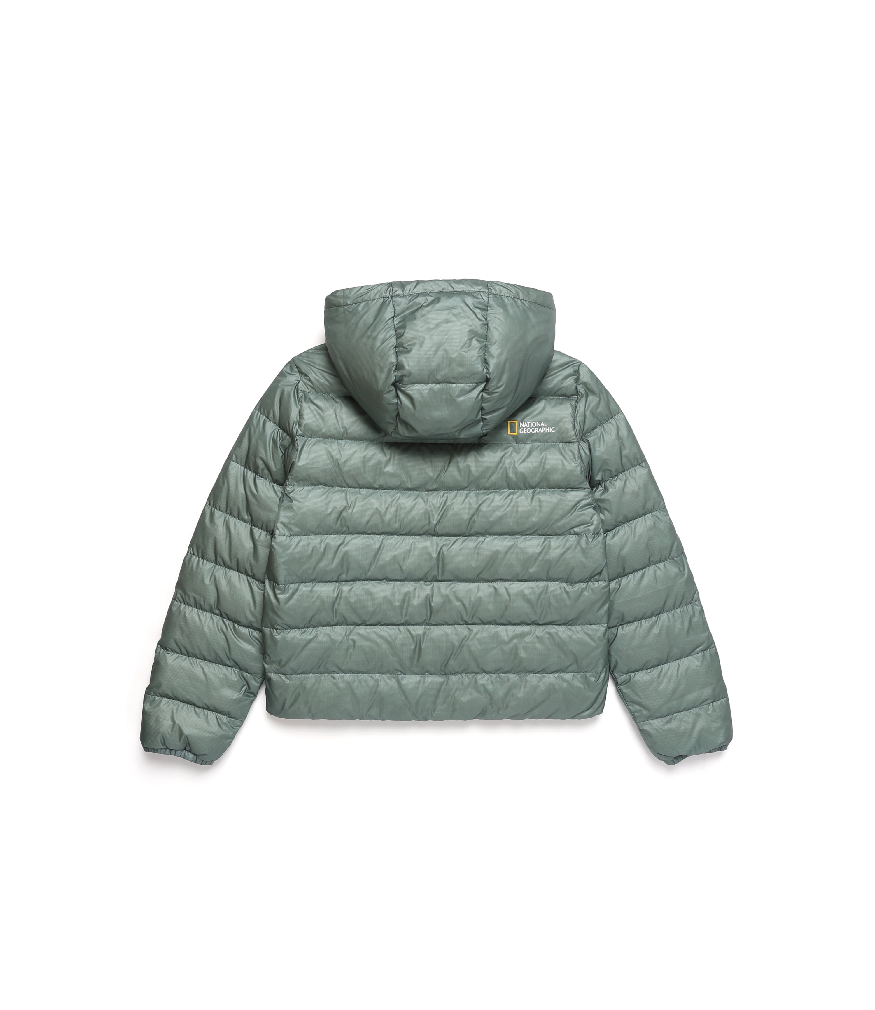 Women's MILVUS Light Goose Down Hooded Jacket<br>SMOKE GREEN