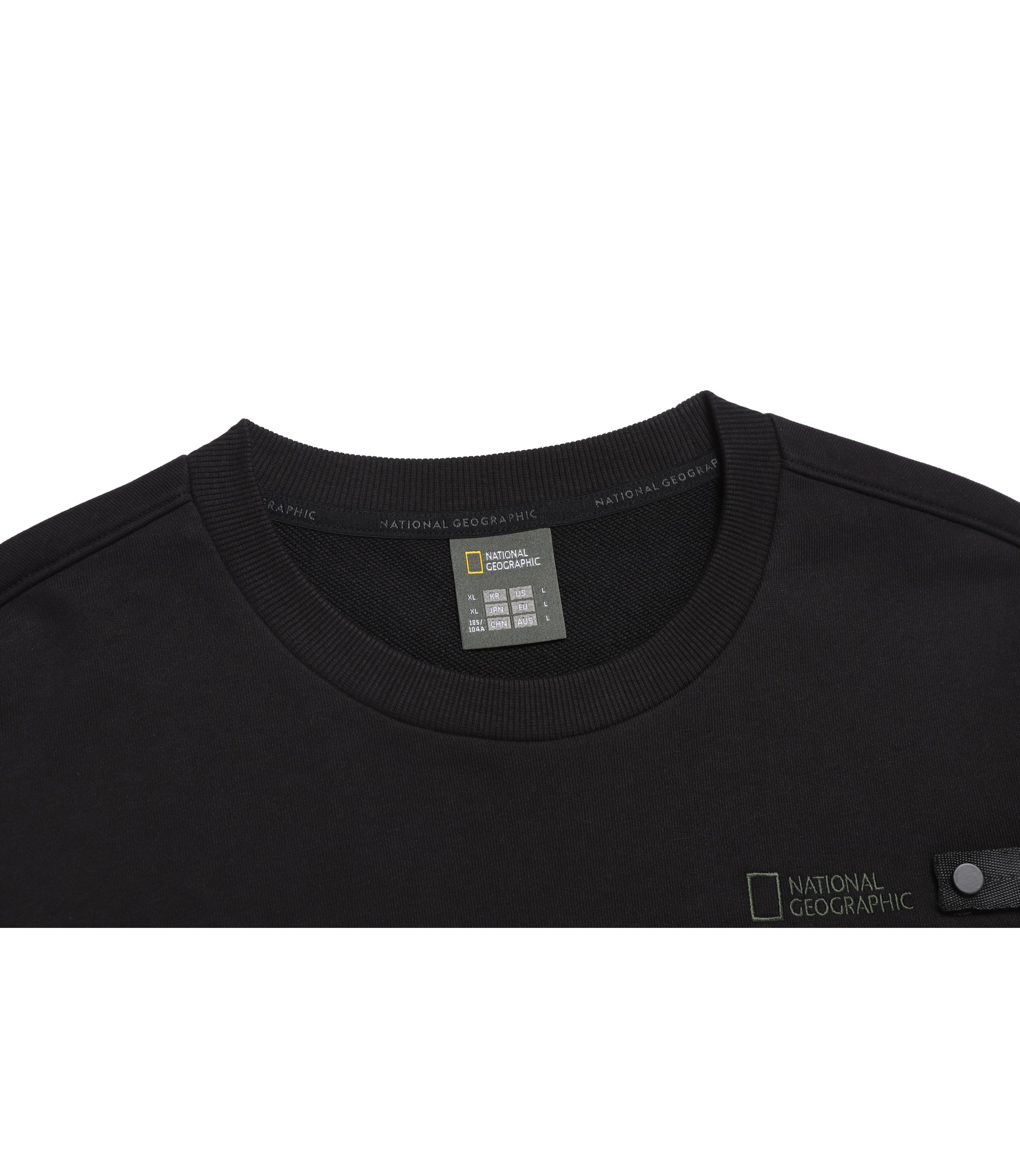 Men's NRN Hybrid Semi-Oversized Pocket Sweatshirt<br>BLACK