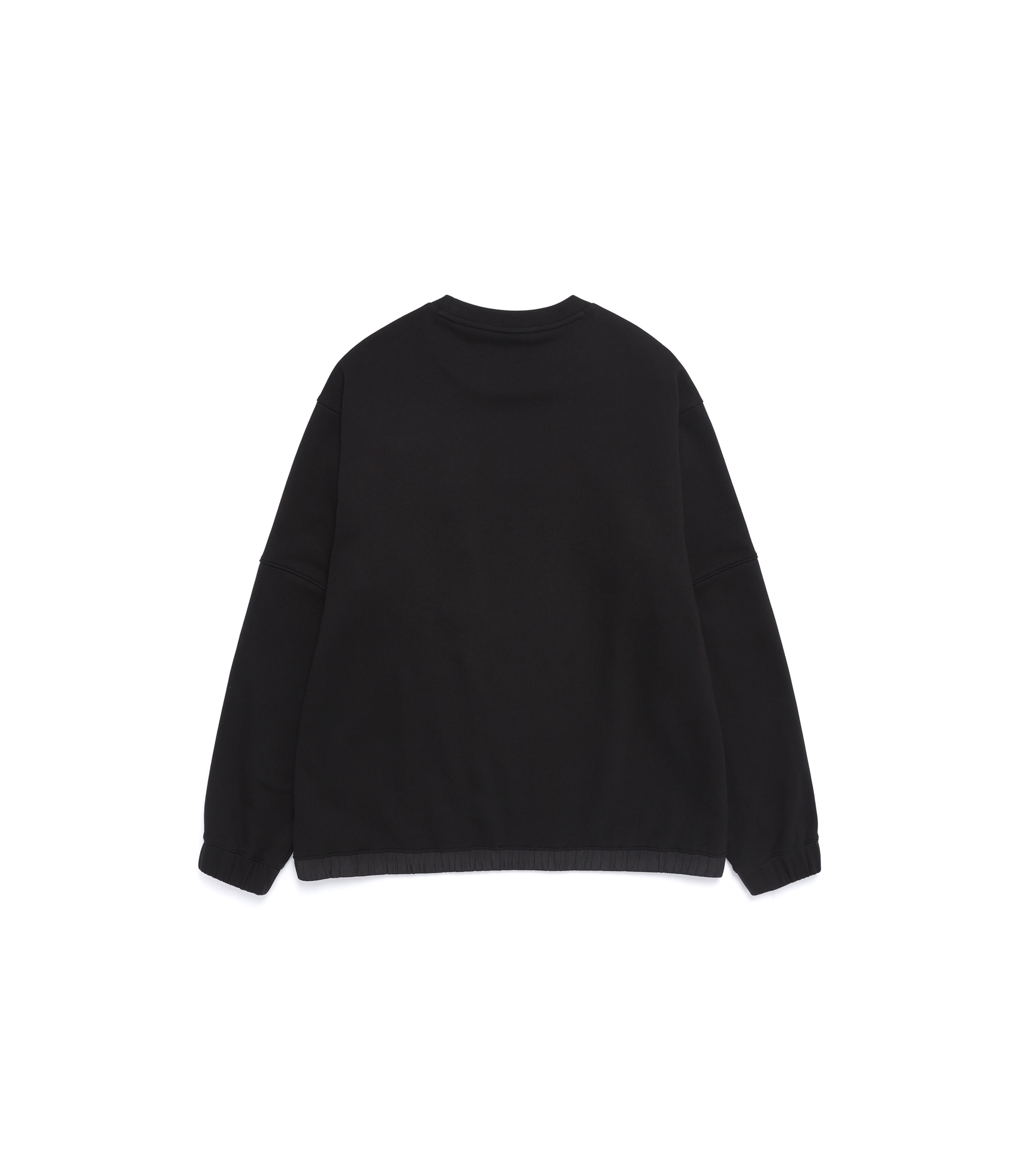 Men's NRN Hybrid Semi-Oversized Pocket Sweatshirt<br>BLACK