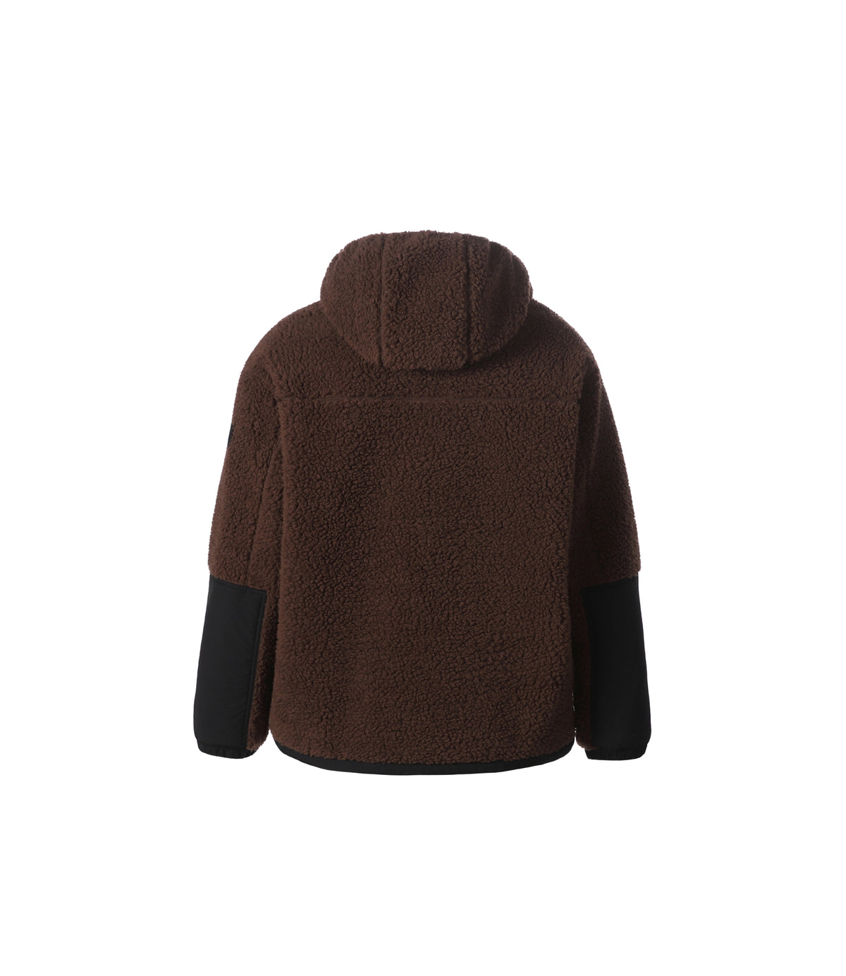 Unisex NRN Sherpa Pocket Color-Block Hooded Jacket<br>CHOCOLATE BROWN