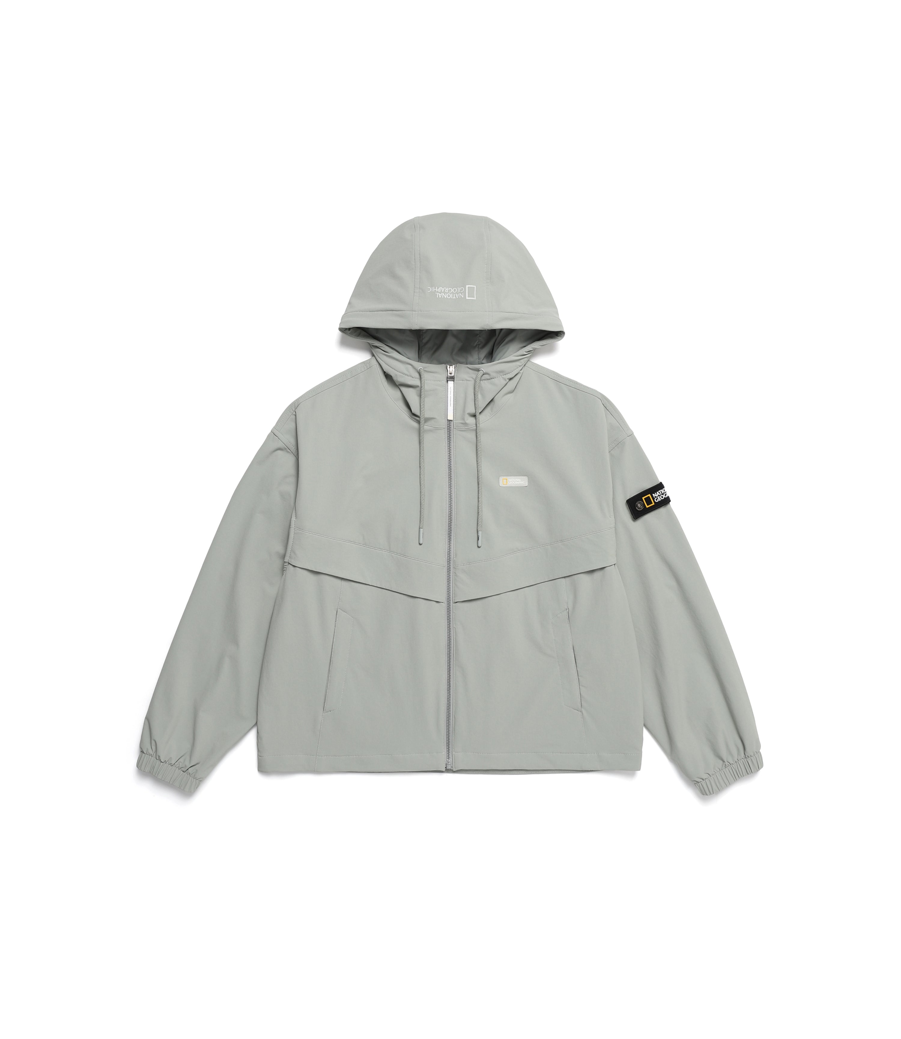 Women's ARCHELON Stretched Woven Hooded Zip-Up Jacket<br>LIGHT JADE