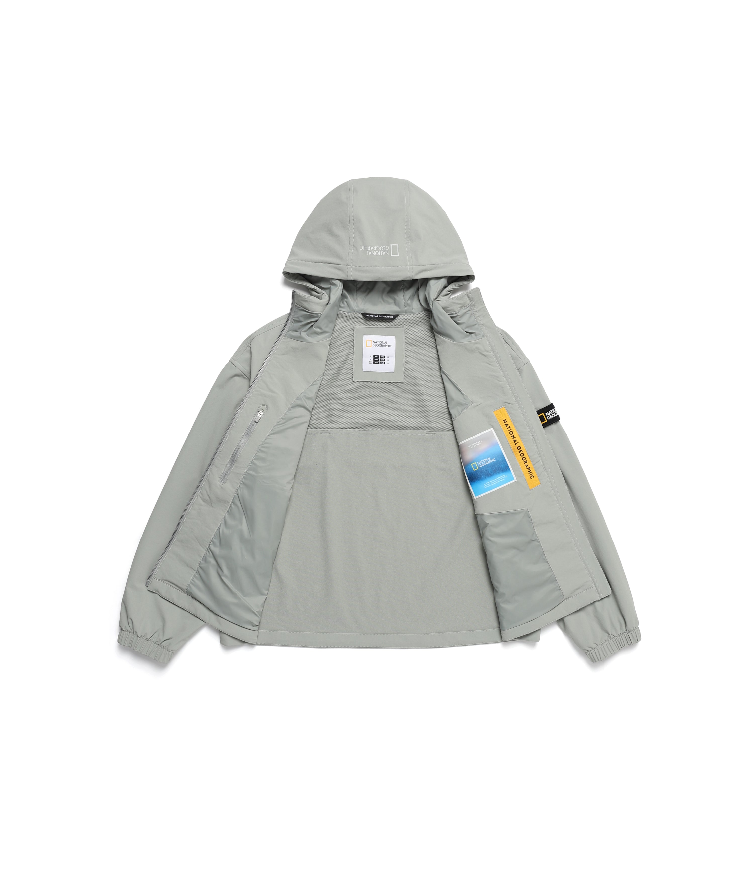 Women's ARCHELON Stretched Woven Hooded Zip-Up Jacket<br>LIGHT JADE