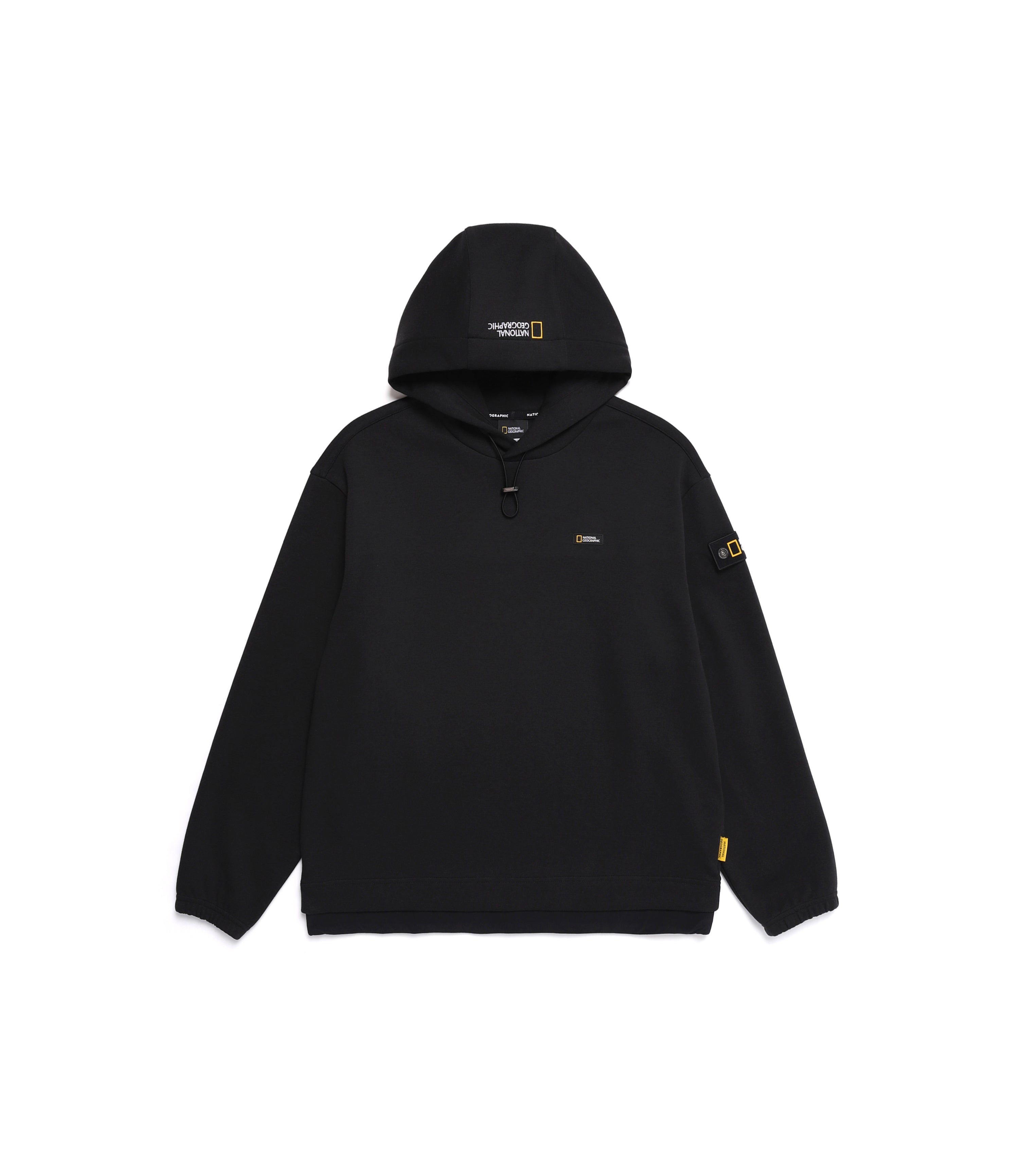 Unisex Hybrid Semi-Overfit Hoodie<br>CARBON BLACK