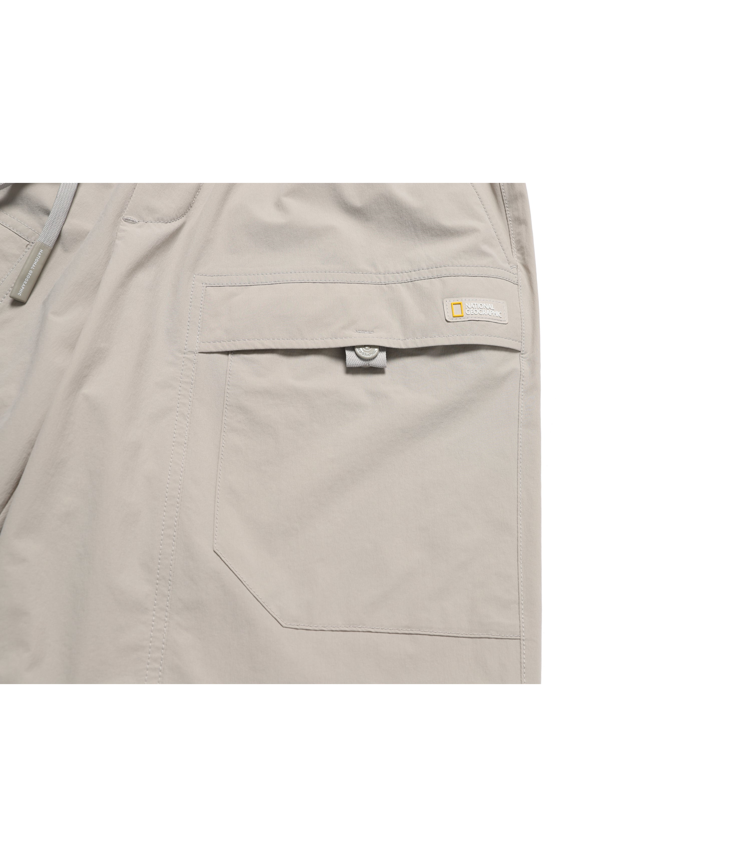 Unisex ADELIE Lightweight Woven Stretch Cargo Short Pants<br>MOURNING BEIGE