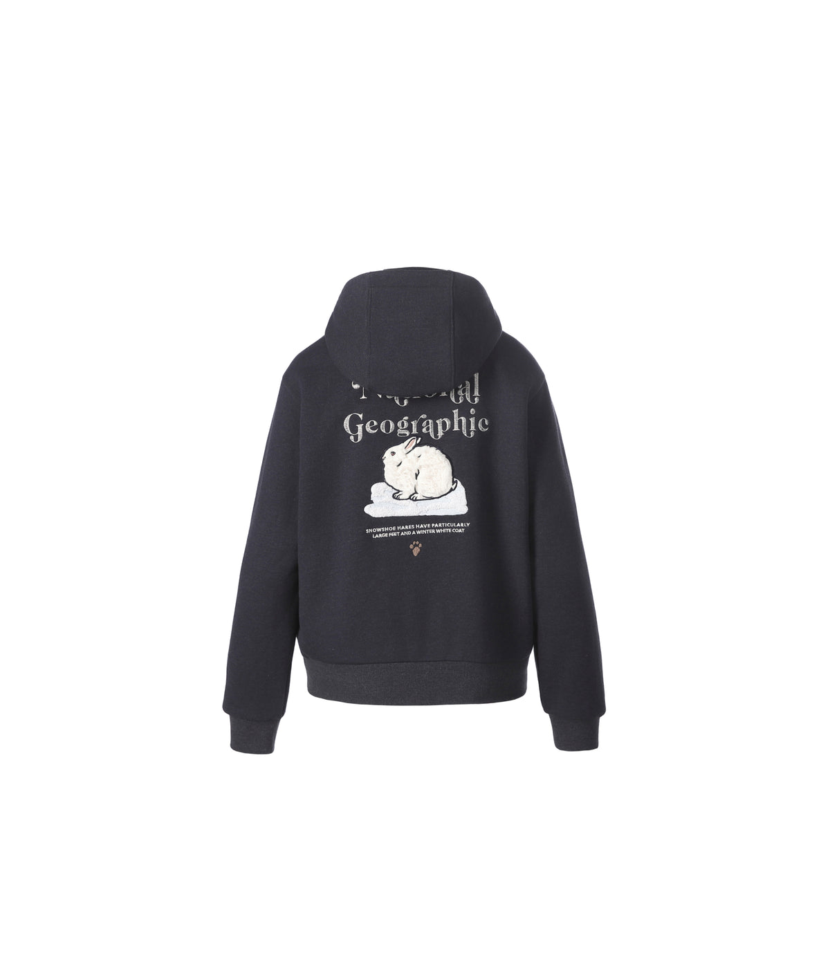 Women's Denim-Like Full Zip-Up Hoodie<br>MIDNIGHT NAVY