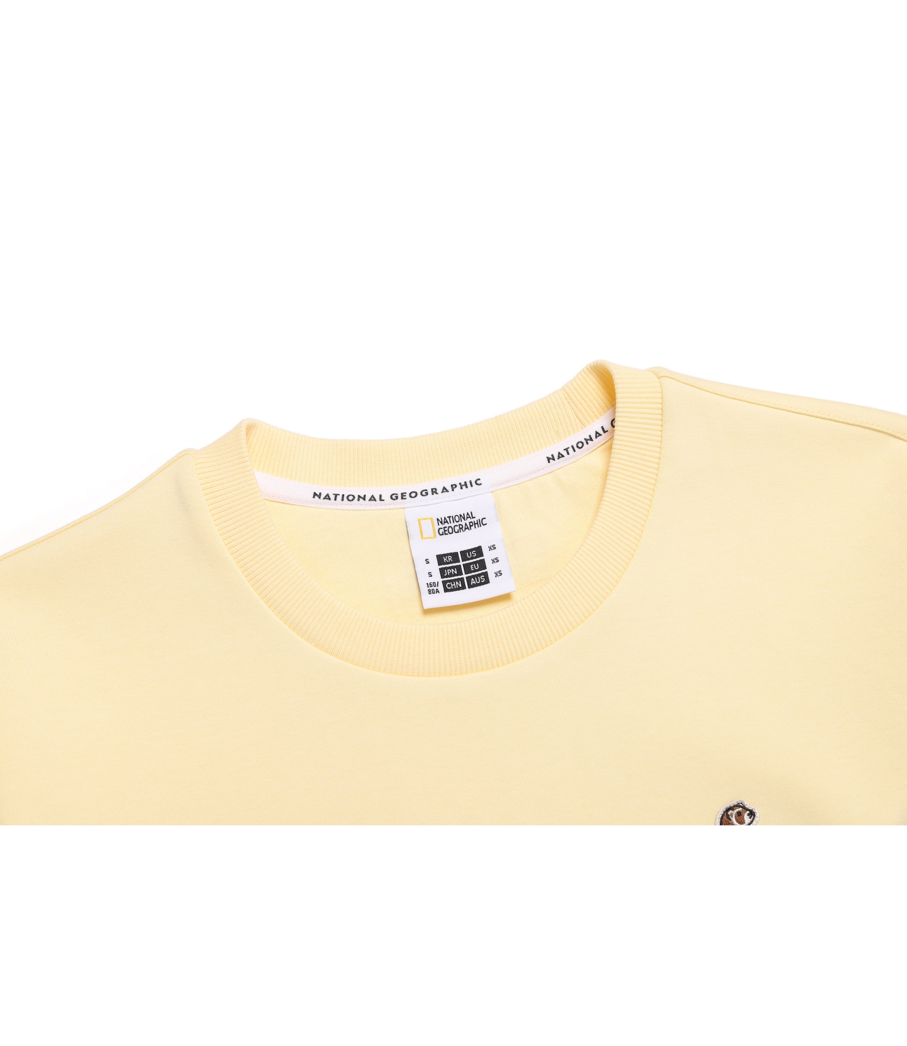 Woman's Animal Wappen Semi-Over Fit Crop Sweatshirt<br>BUTTER