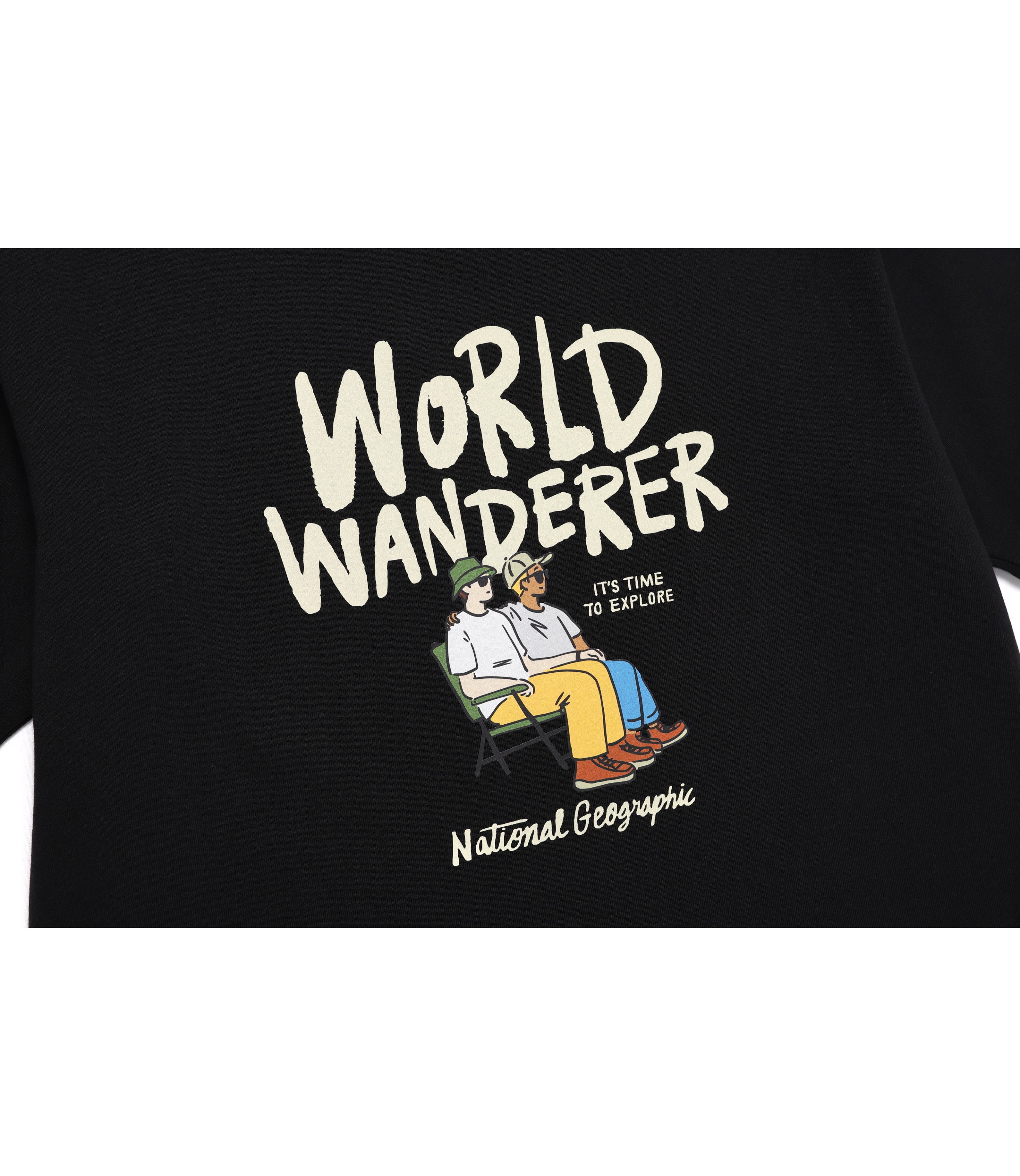 Unisex Treasure Crew Semi-Over Fit Short Sleeve Graphic H/Tee<br>CARBON BLACK