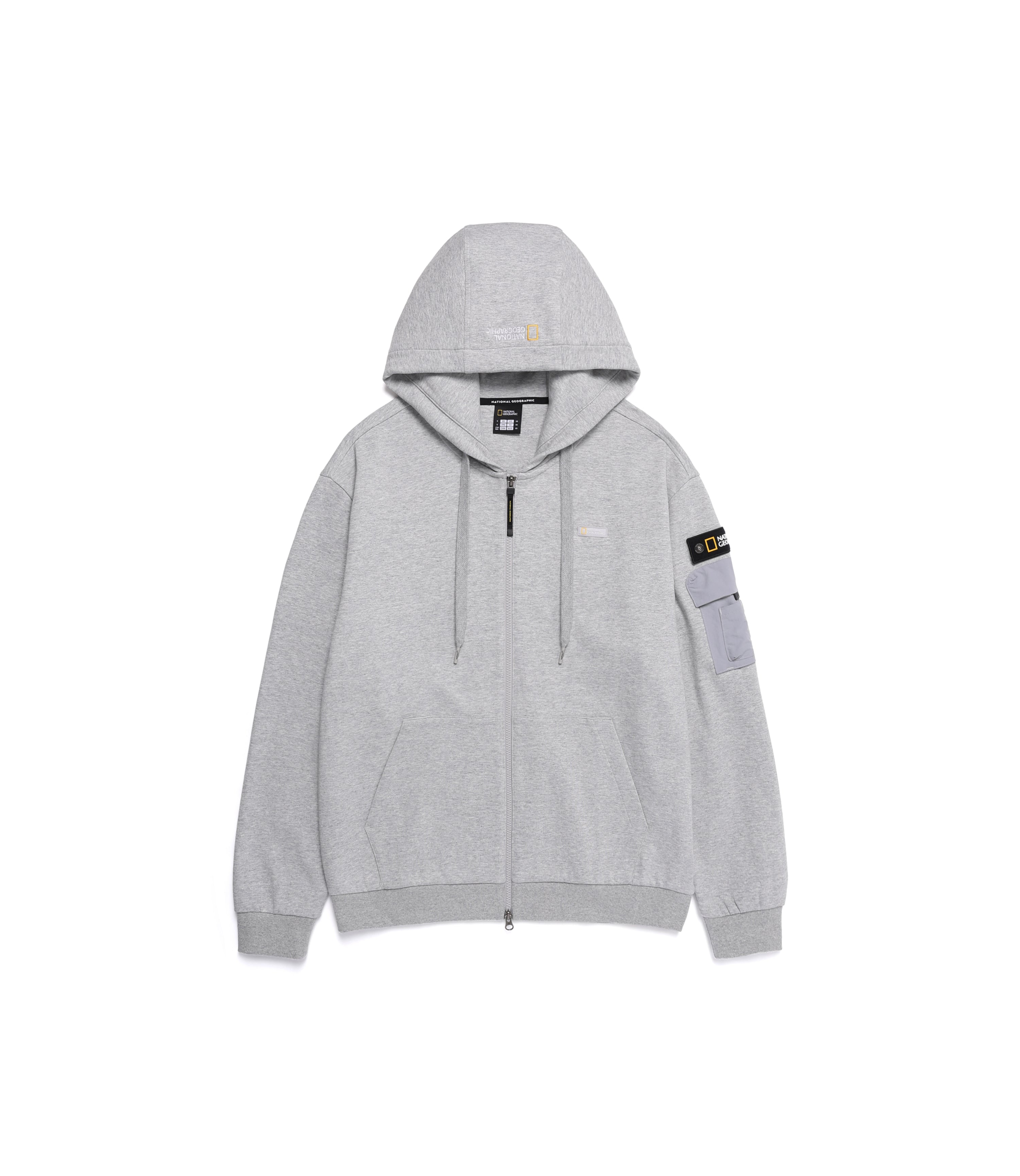 Unisex MARGAY Full Zip Up Hooded Jacket<br>M/GREY