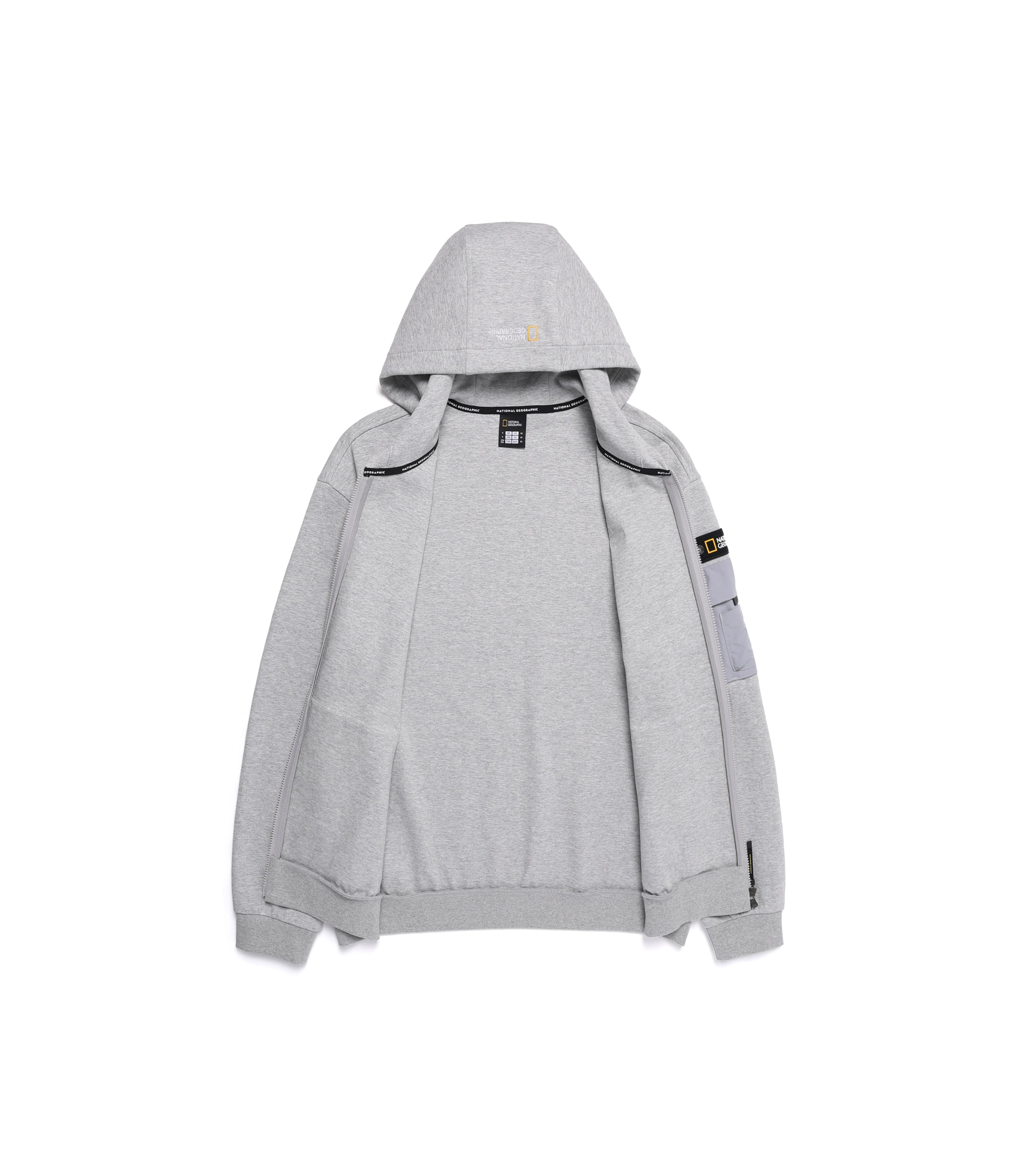 Unisex MARGAY Full Zip Up Hooded Jacket<br>M/GREY