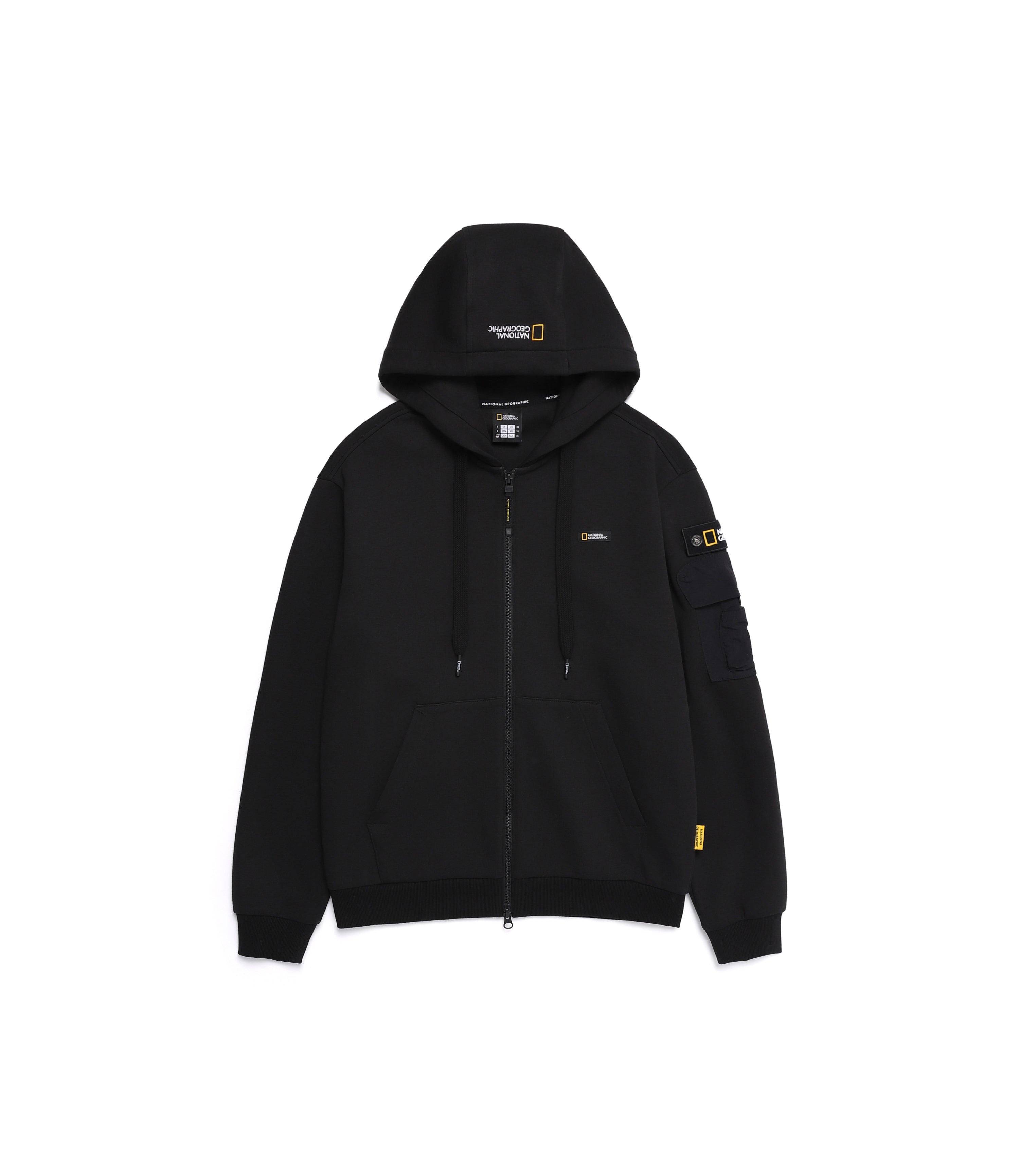 Unisex MARGAY Full Zip Up Hooded Jacket<br>CARBON BLACK