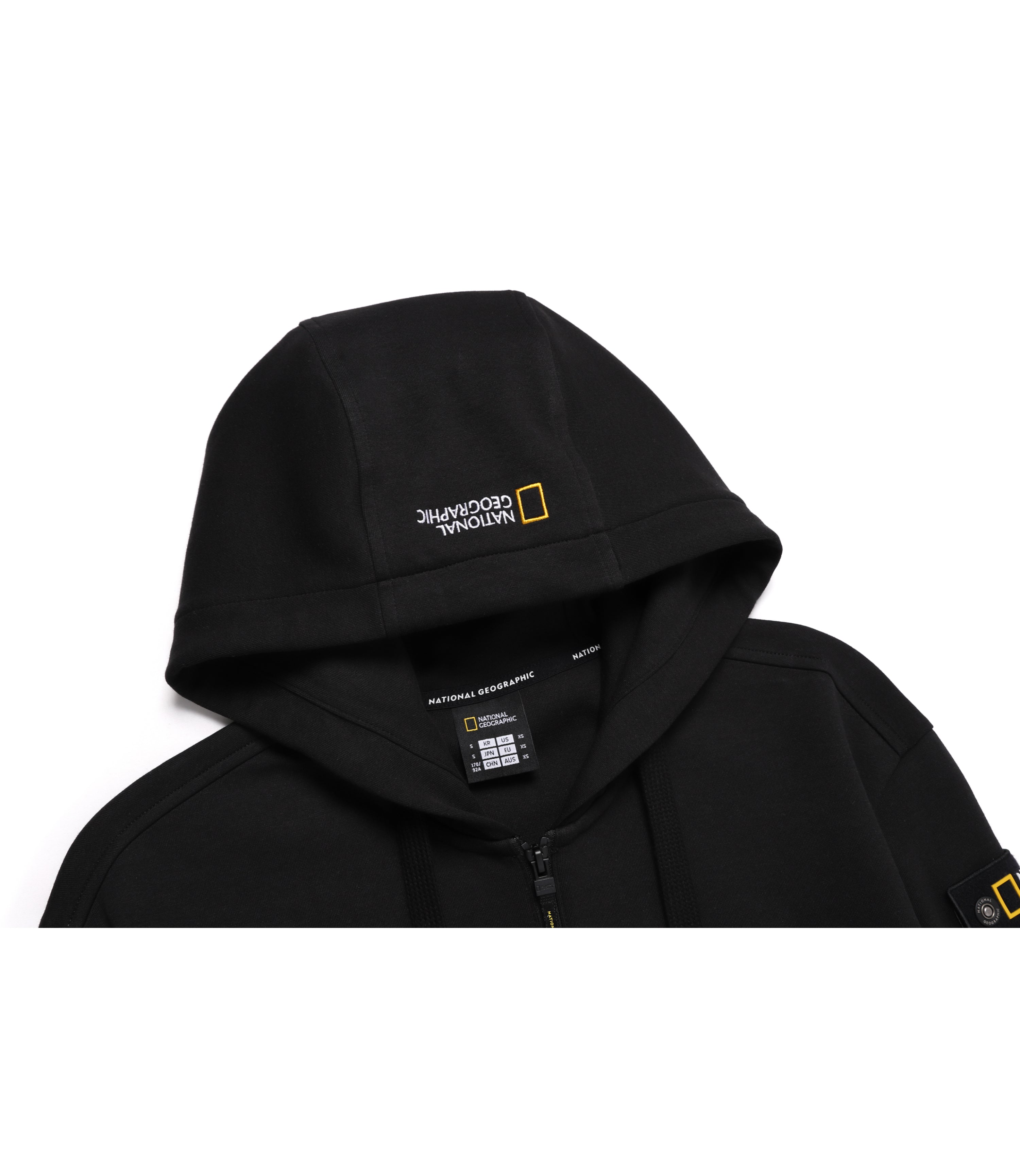 Unisex MARGAY Full Zip Up Hooded Jacket<br>CARBON BLACK