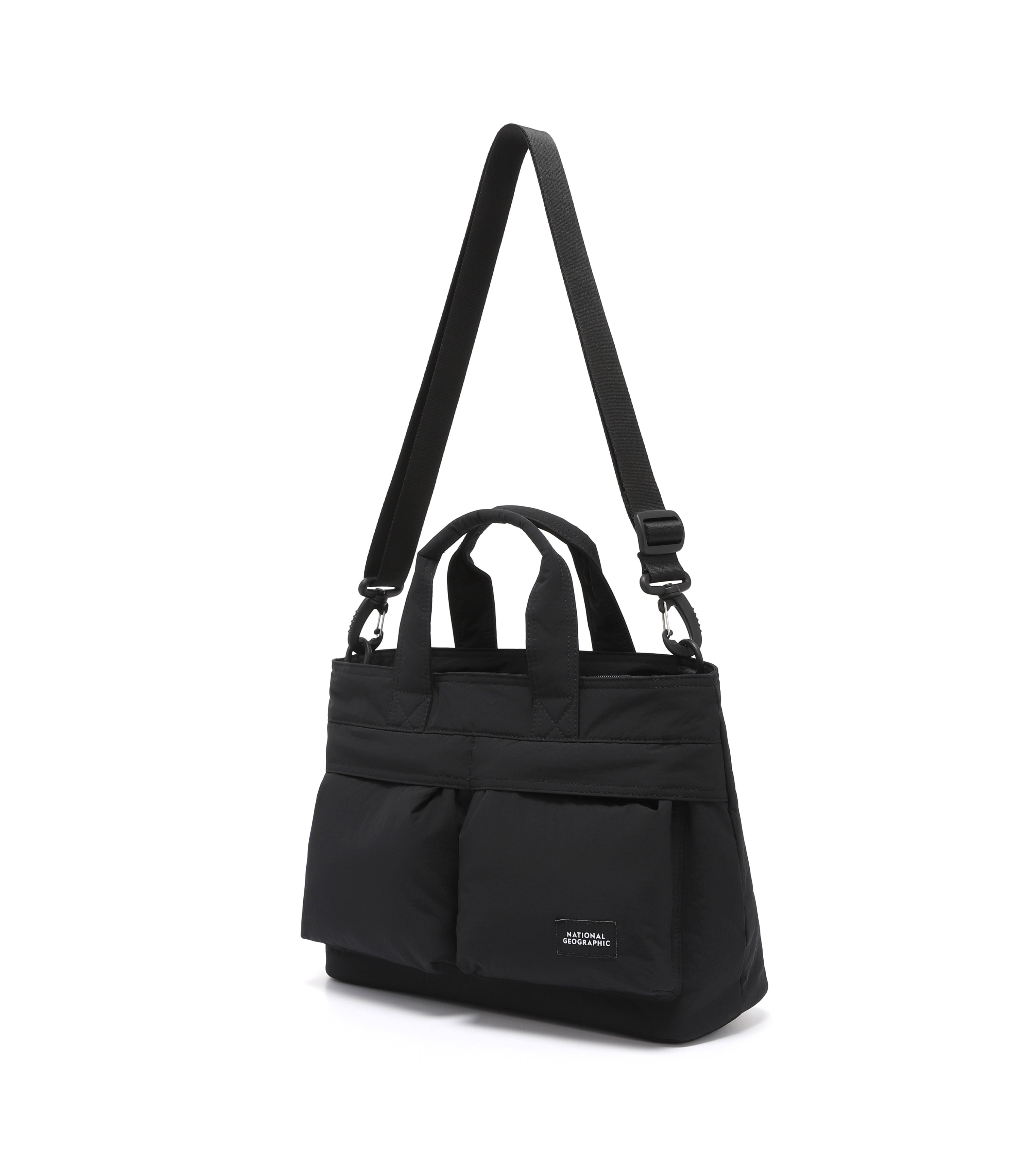 Light Wide Tote Bag<br>BLACK