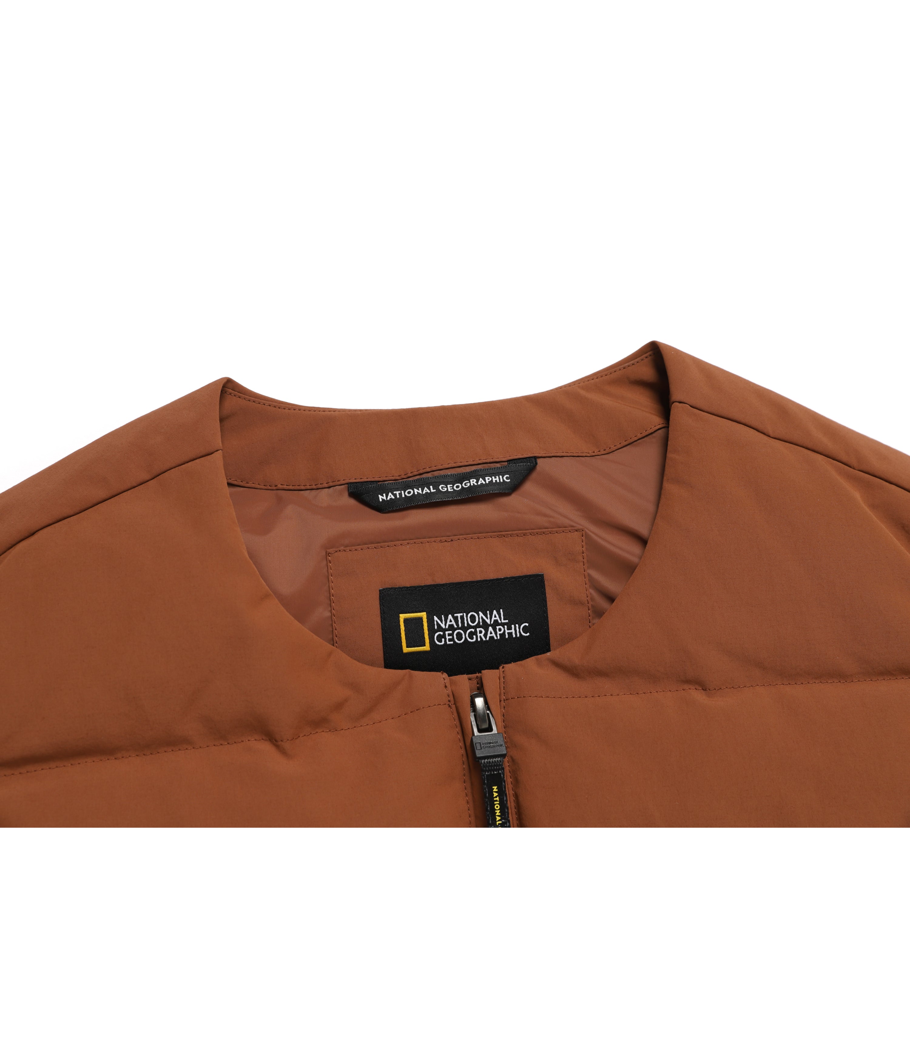 Women's HERON U-Neck Light Down Vest<br>BRICK