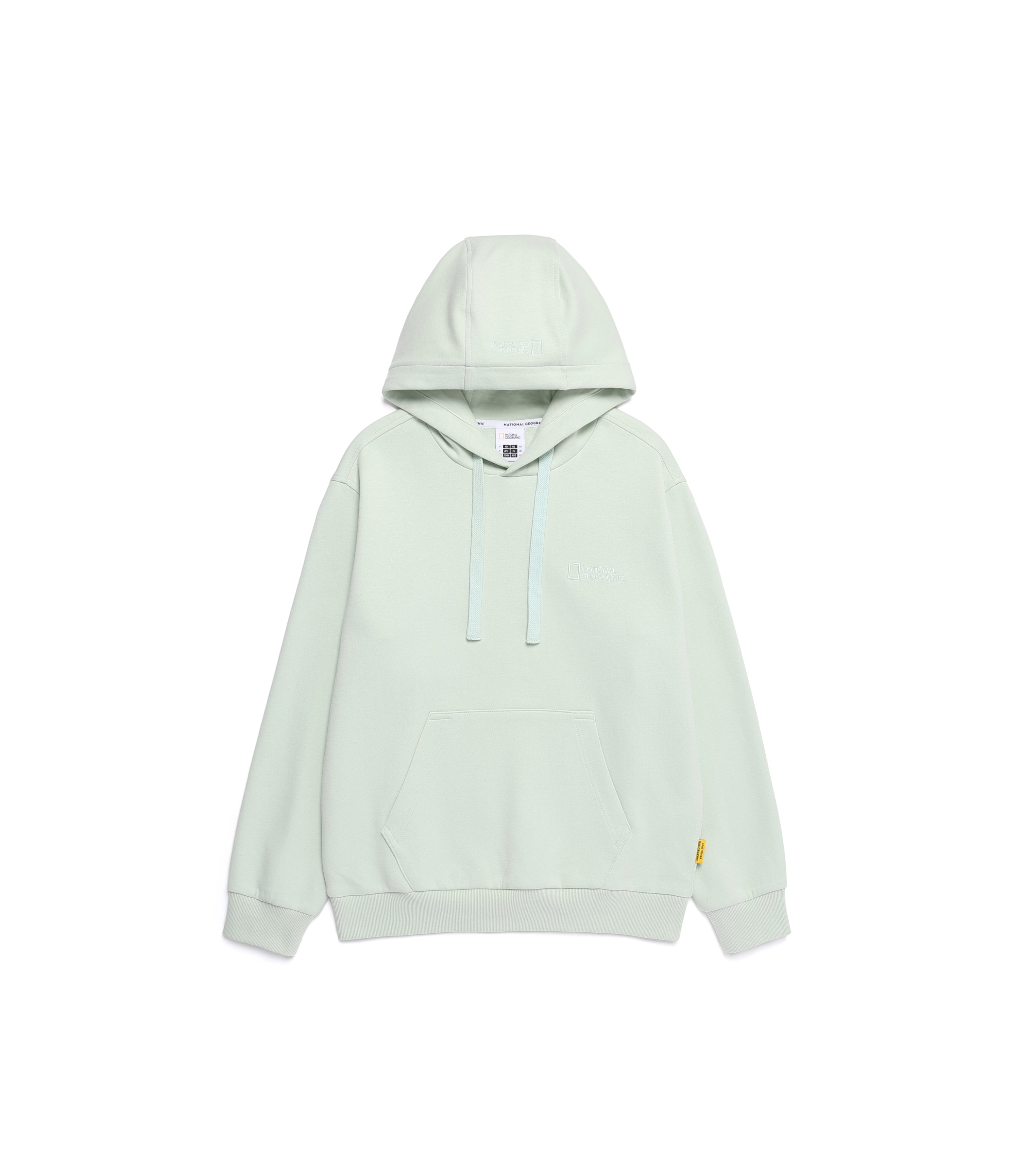Unisex FOLHAS Small Logo Basic Fit Hoody<br>MINT