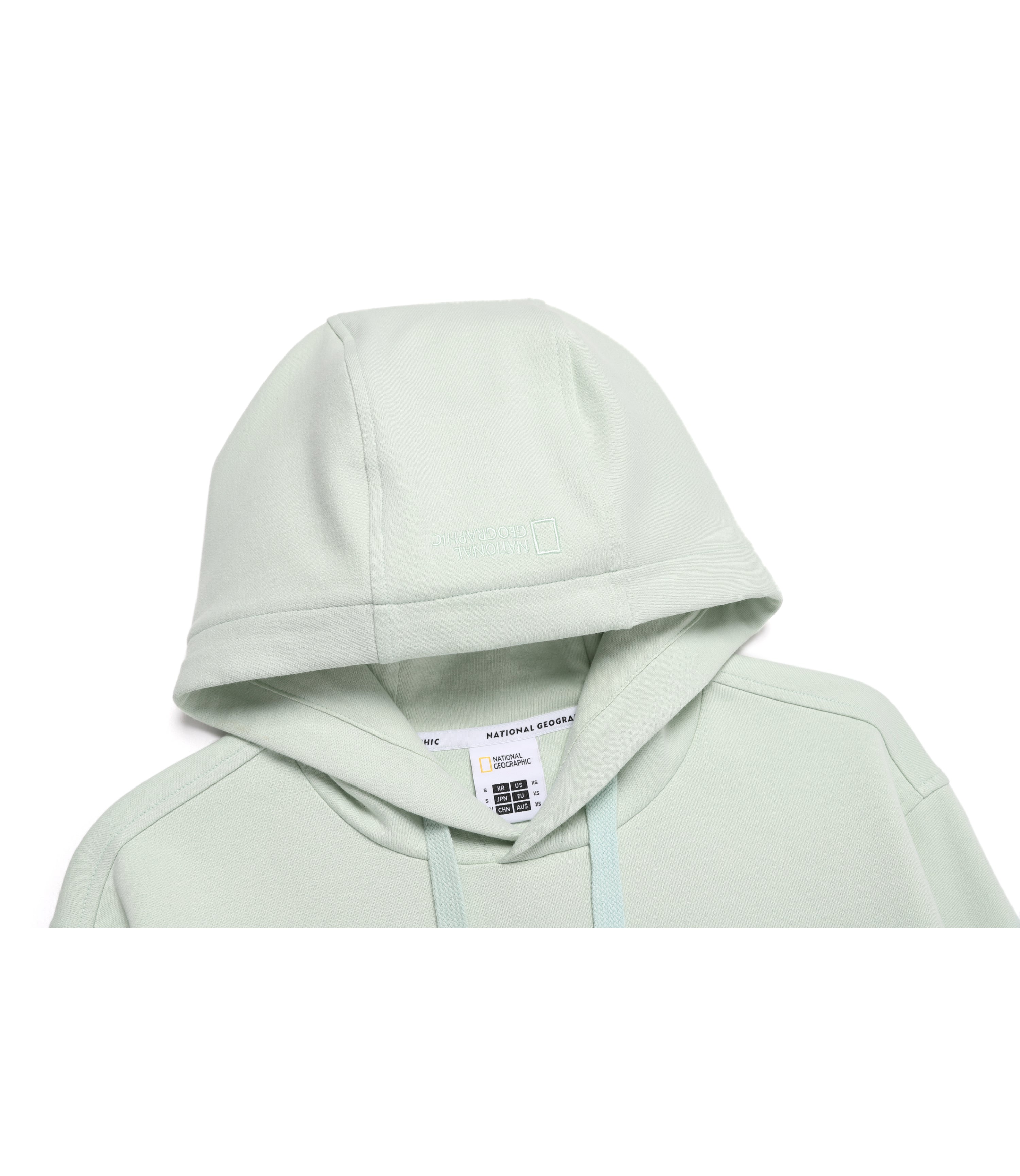 Unisex FOLHAS Small Logo Basic Fit Hoody<br>MINT