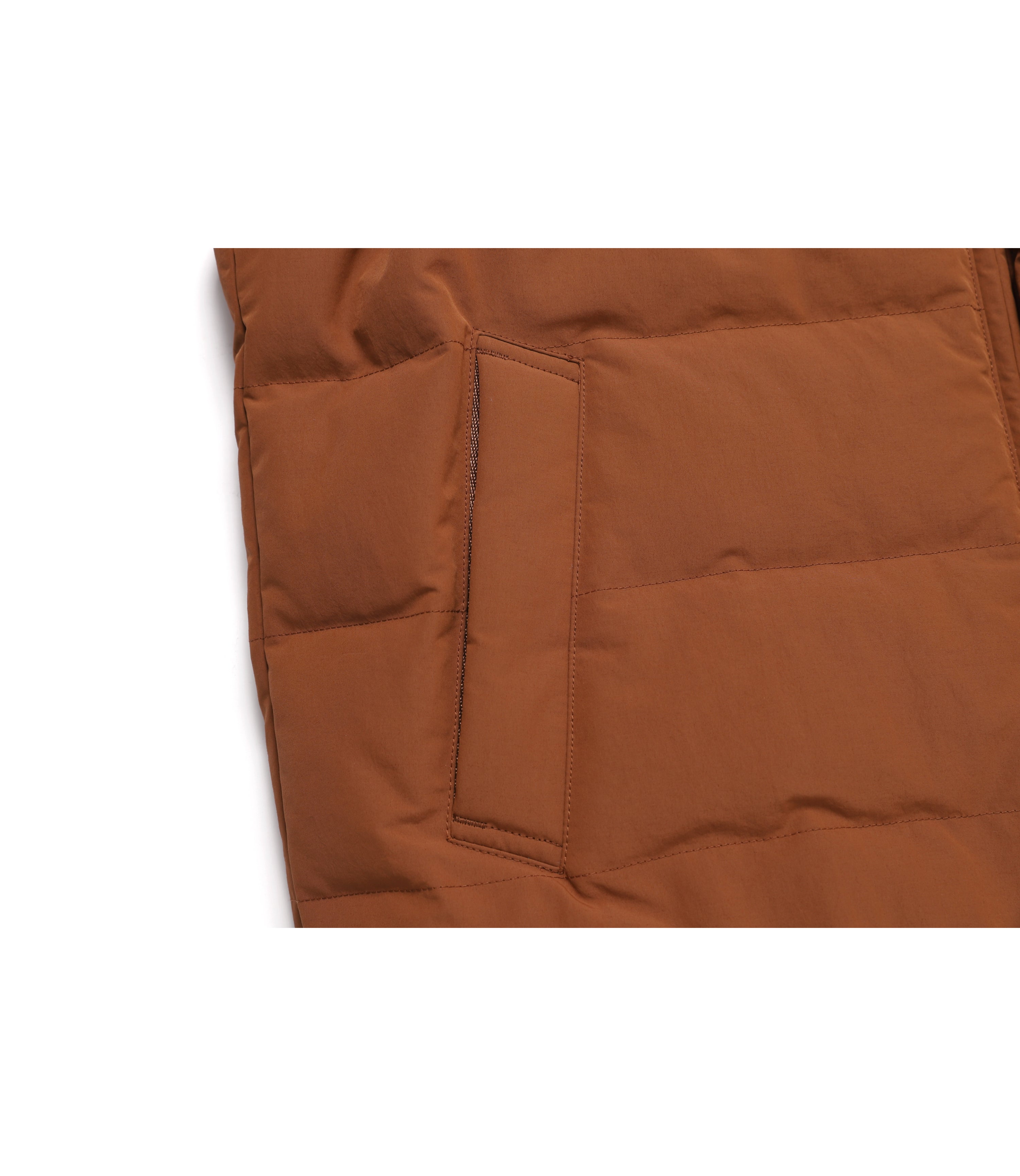 Women's HERON U-Neck Light Down Vest<br>BRICK
