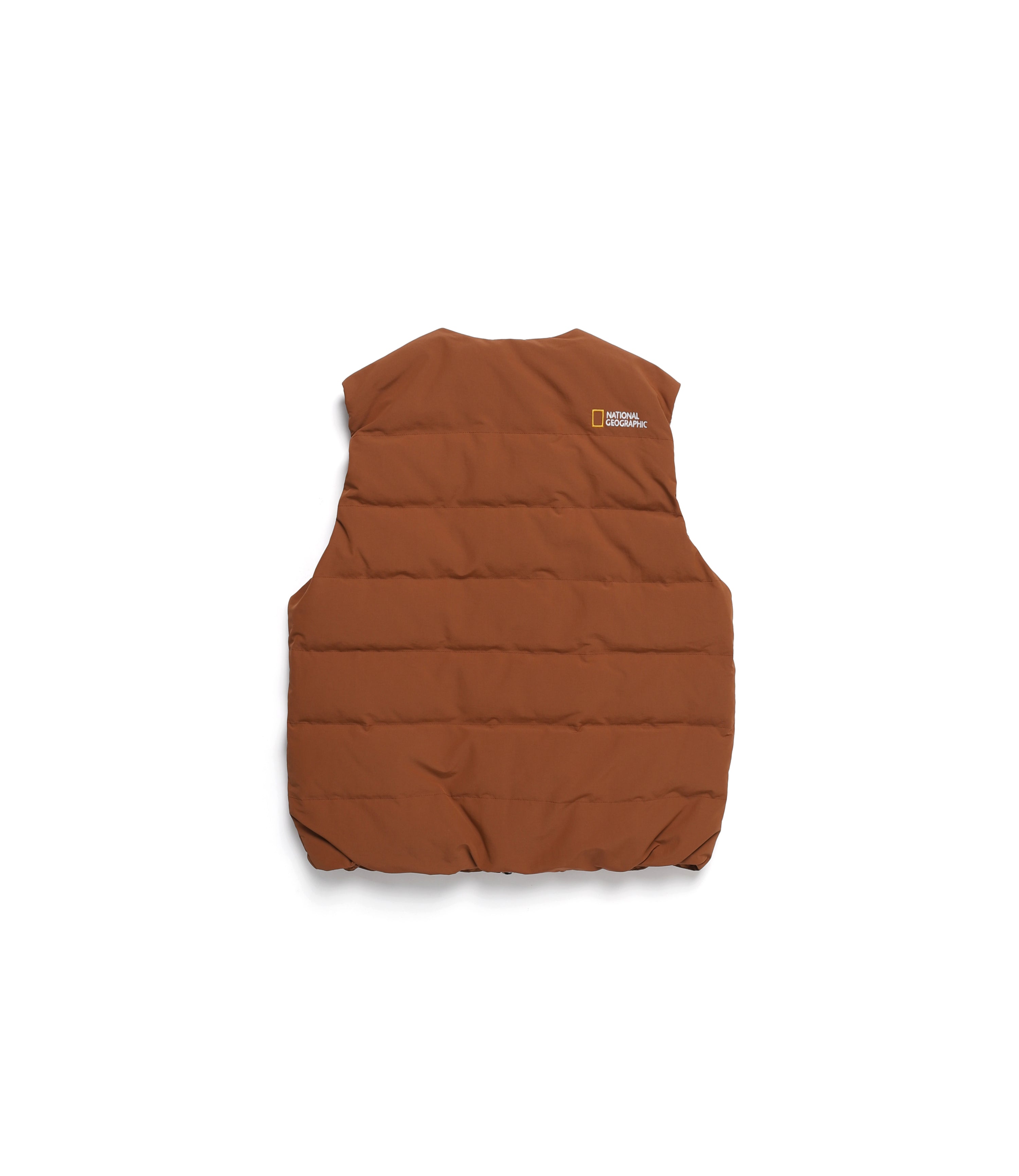Women's HERON U-Neck Light Down Vest<br>BRICK