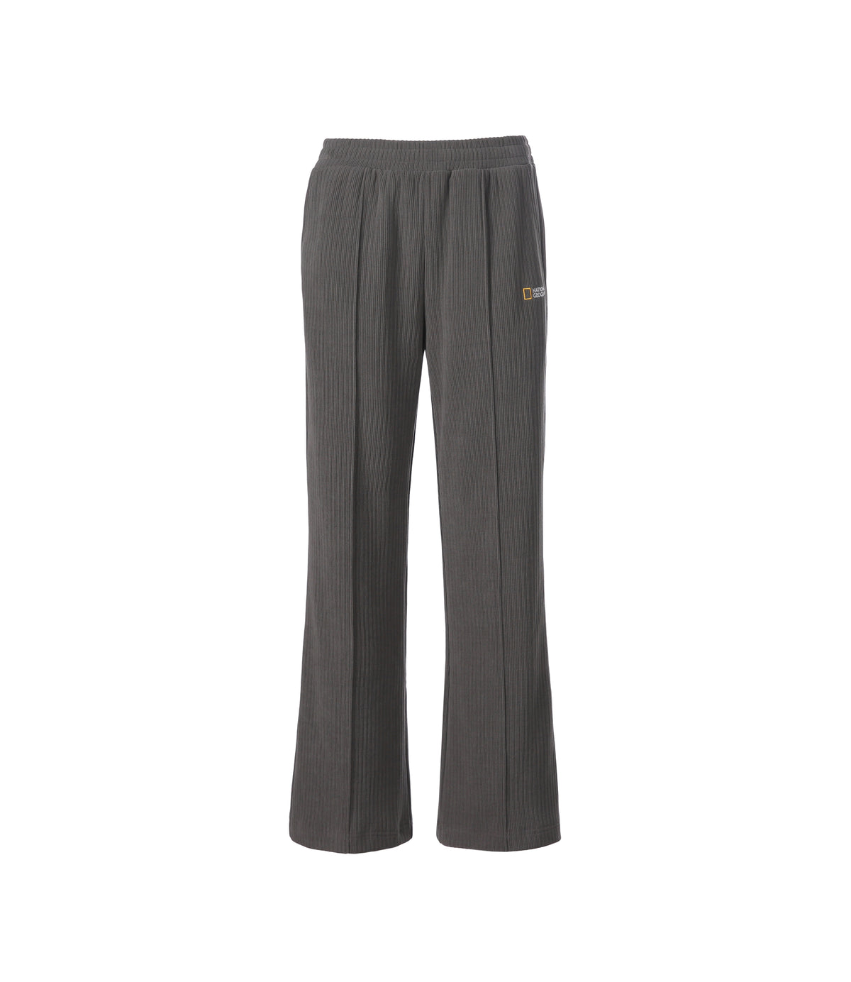 Women's Fabric-Mix Regular Fit Bootcut Pants<br>IRON GREY
