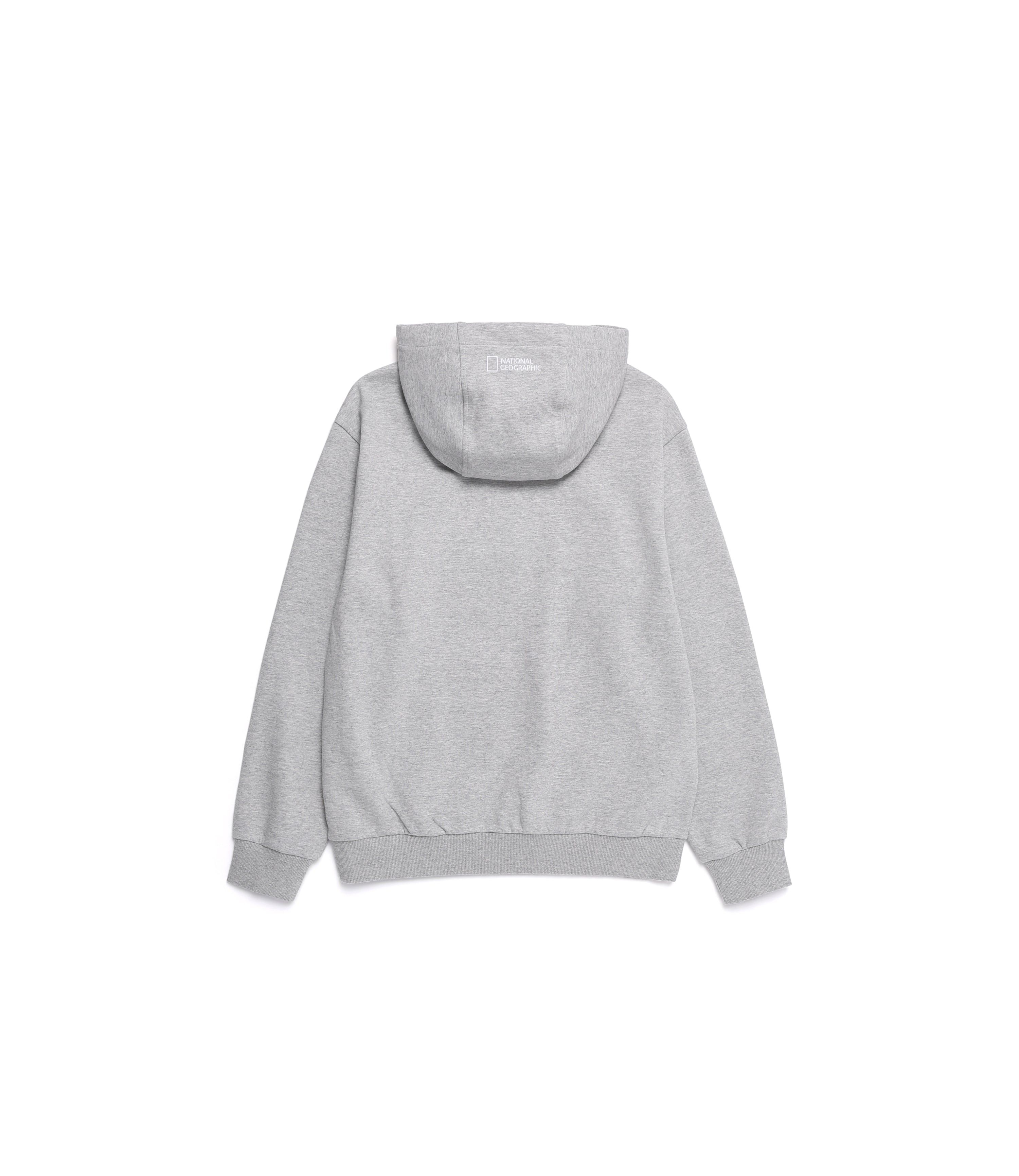 Unisex FOLHAS Big Logo Basic Fit Hoody<br>M/GREY