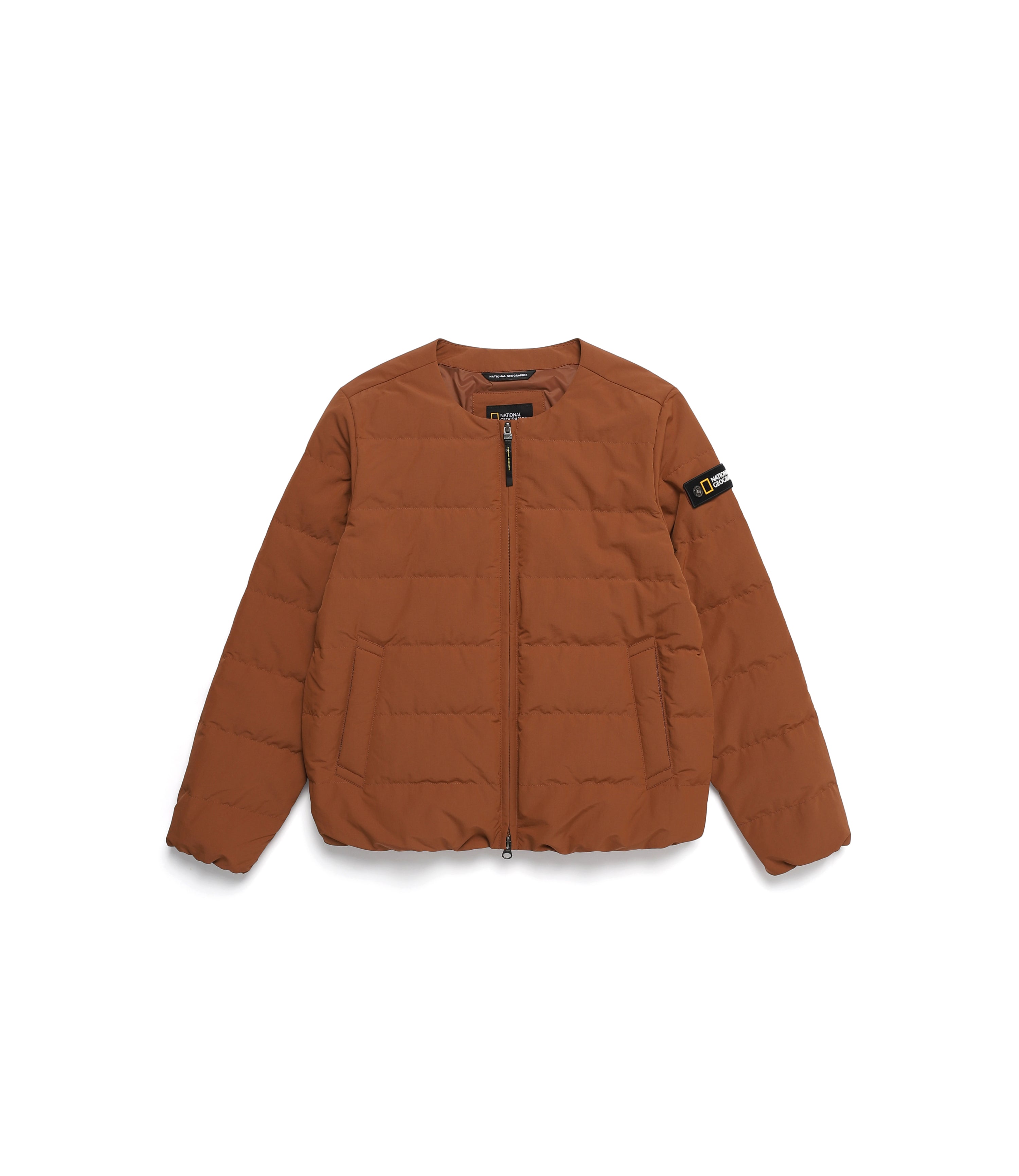 Women's HERON U-Neck Light Down Jacket<br>BRICK