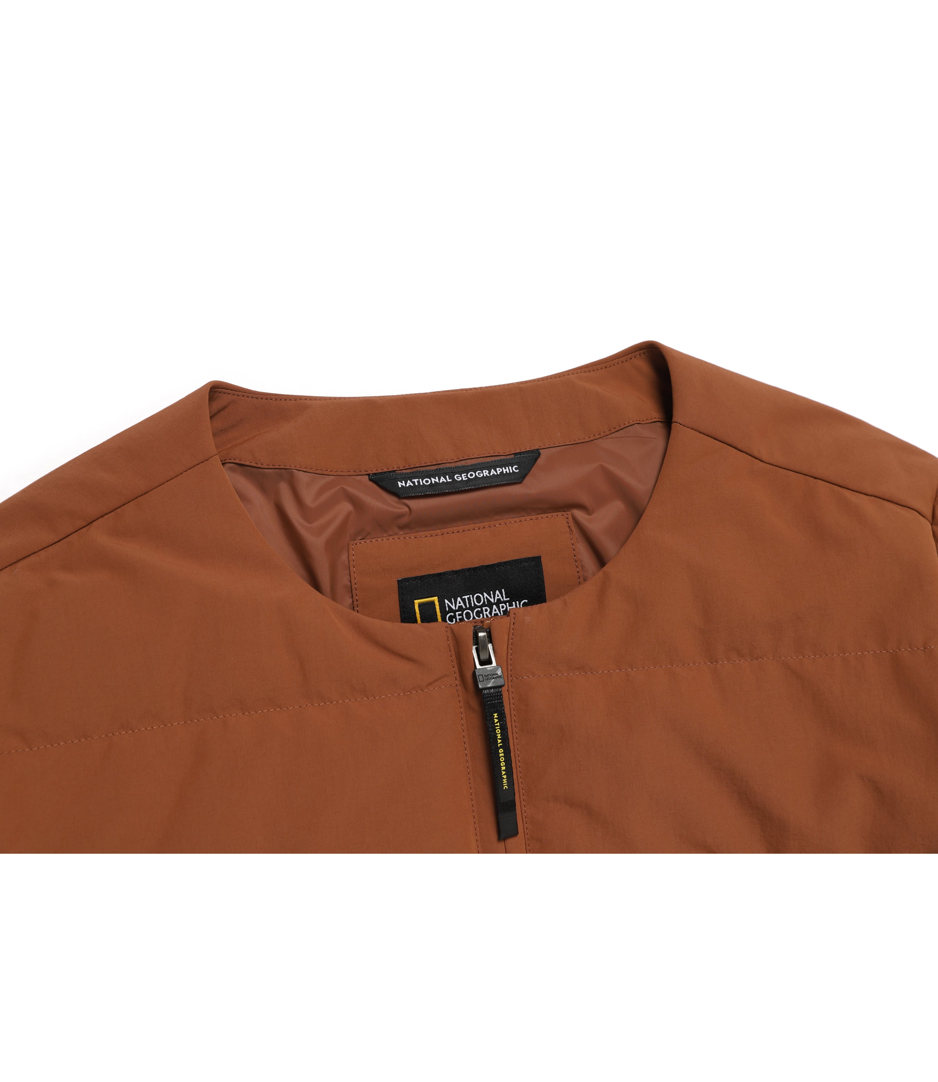 Women's HERON U-Neck Light Down Jacket<br>BRICK