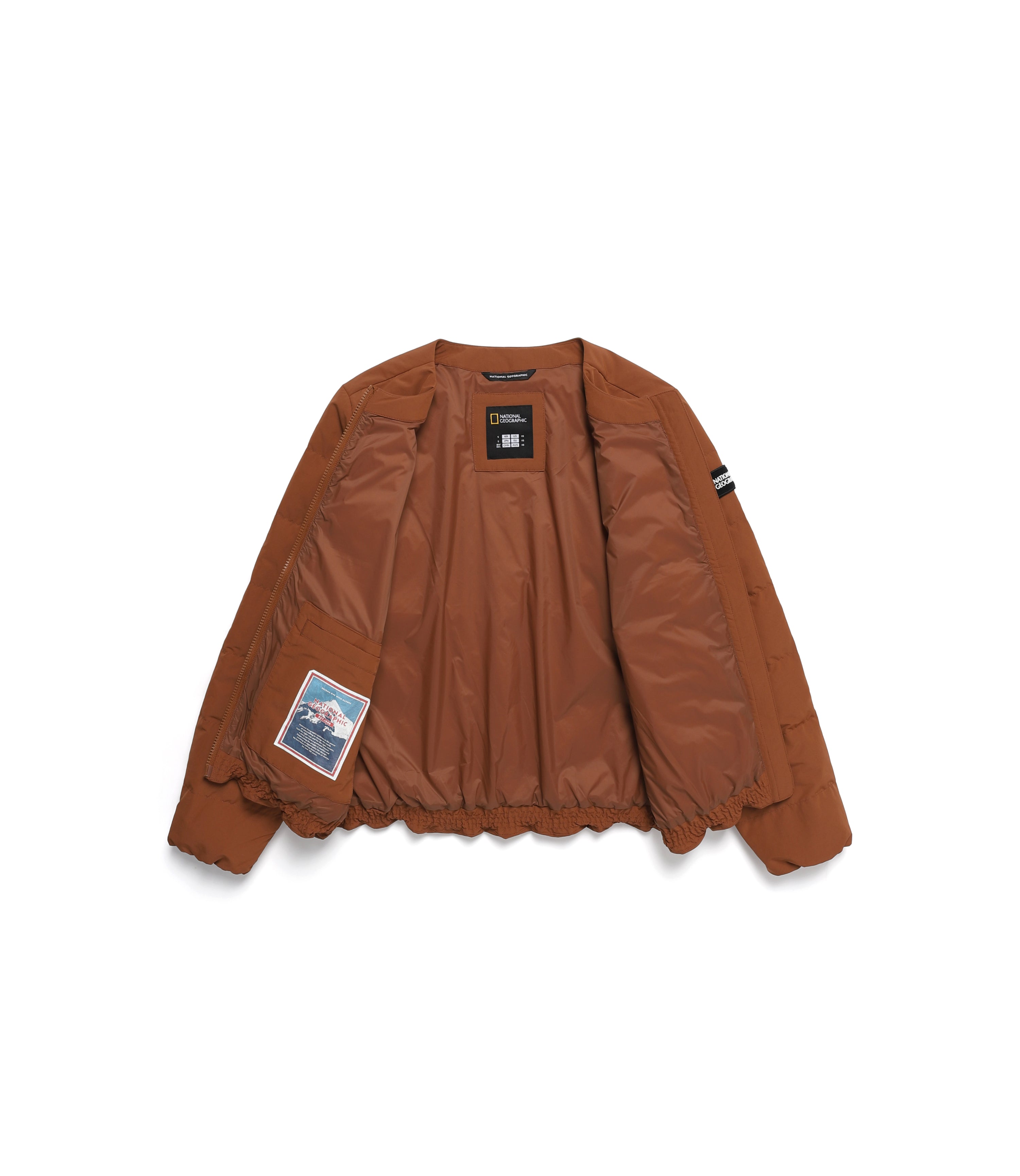 Women's HERON U-Neck Light Down Jacket<br>BRICK
