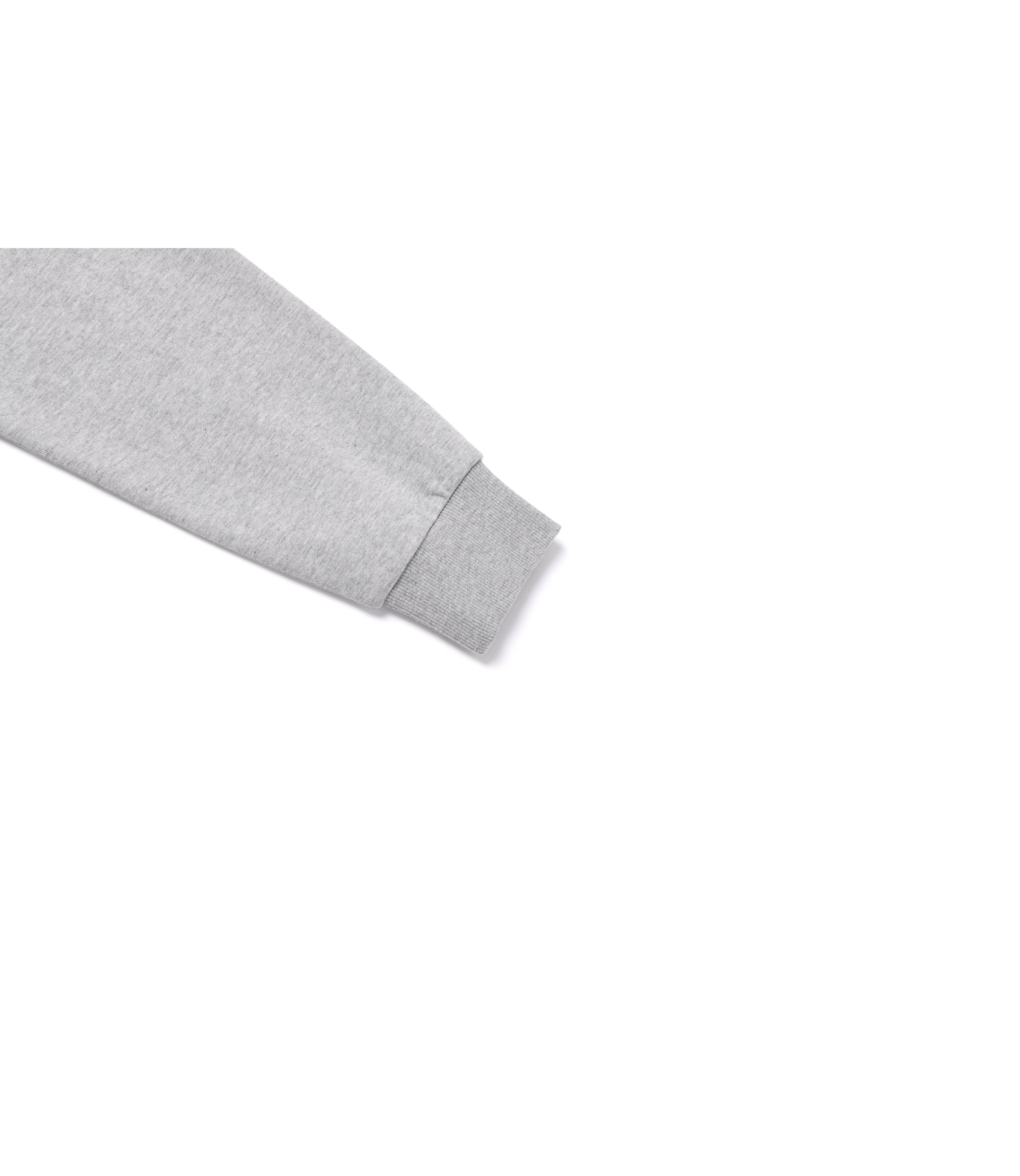 Unisex FOLHAS Big Logo Basic Fit Sweatshirt<br>M/GREY