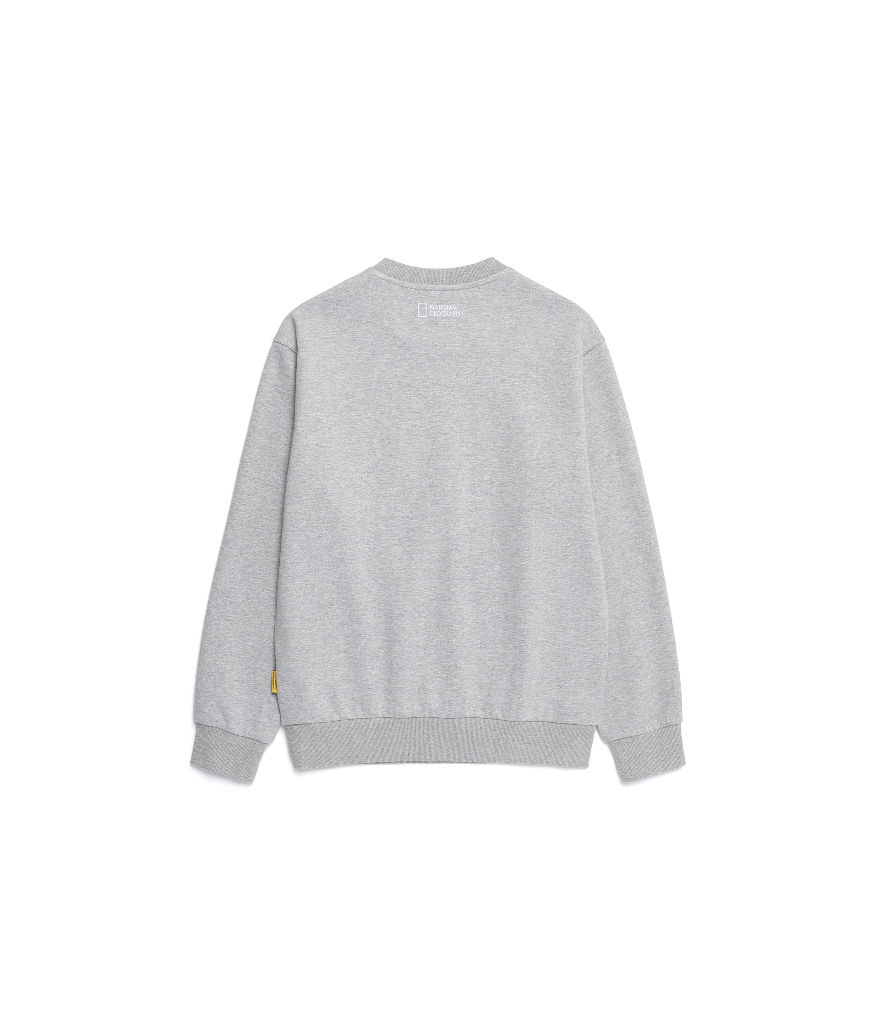 Unisex FOLHAS Big Logo Basic Fit Sweatshirt<br>M/GREY