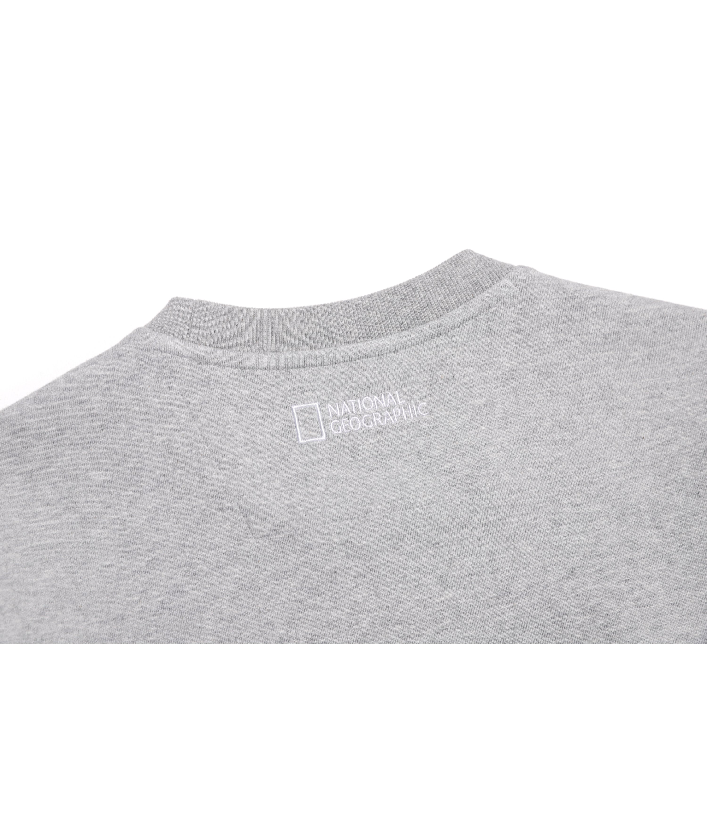 Unisex FOLHAS Big Logo Basic Fit Sweatshirt<br>M/GREY