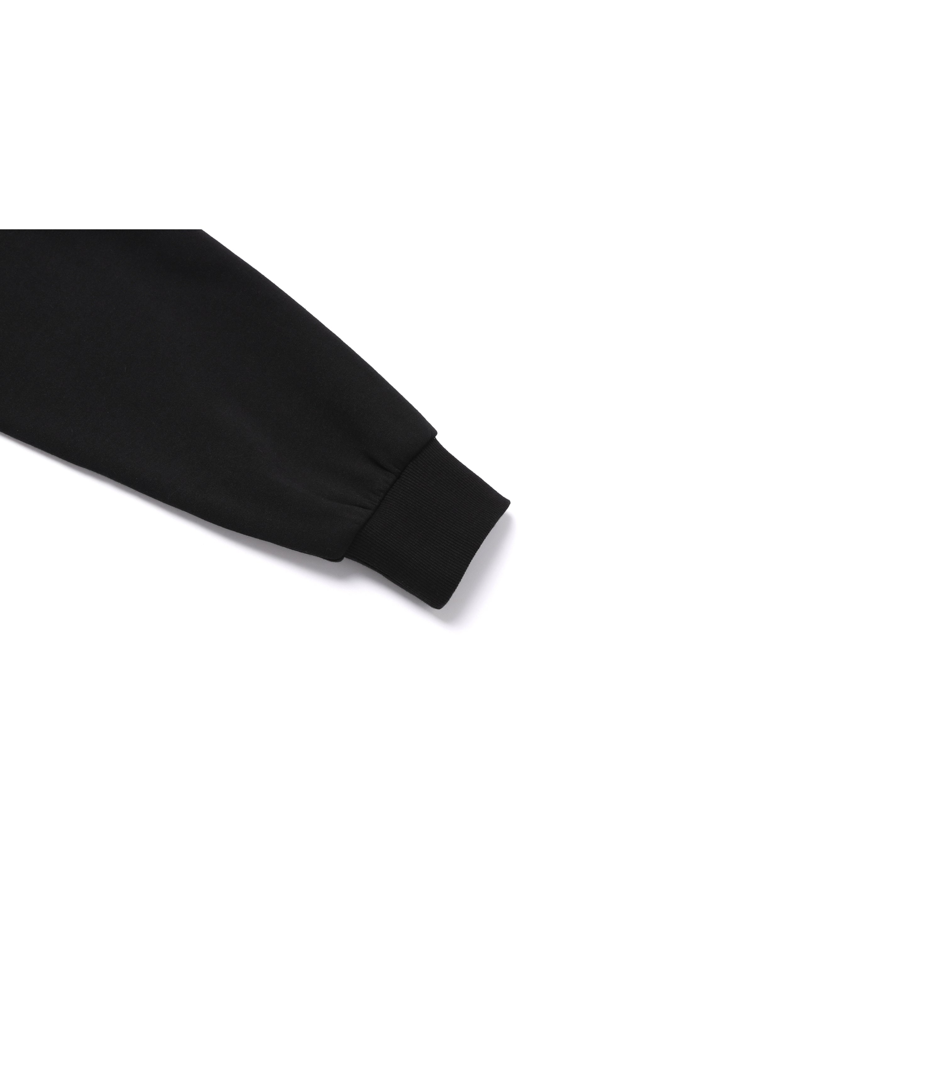 Unisex NRN Sleeve Pocket Semi-Over Fit Sweatshirt<br>CARBON BLACK