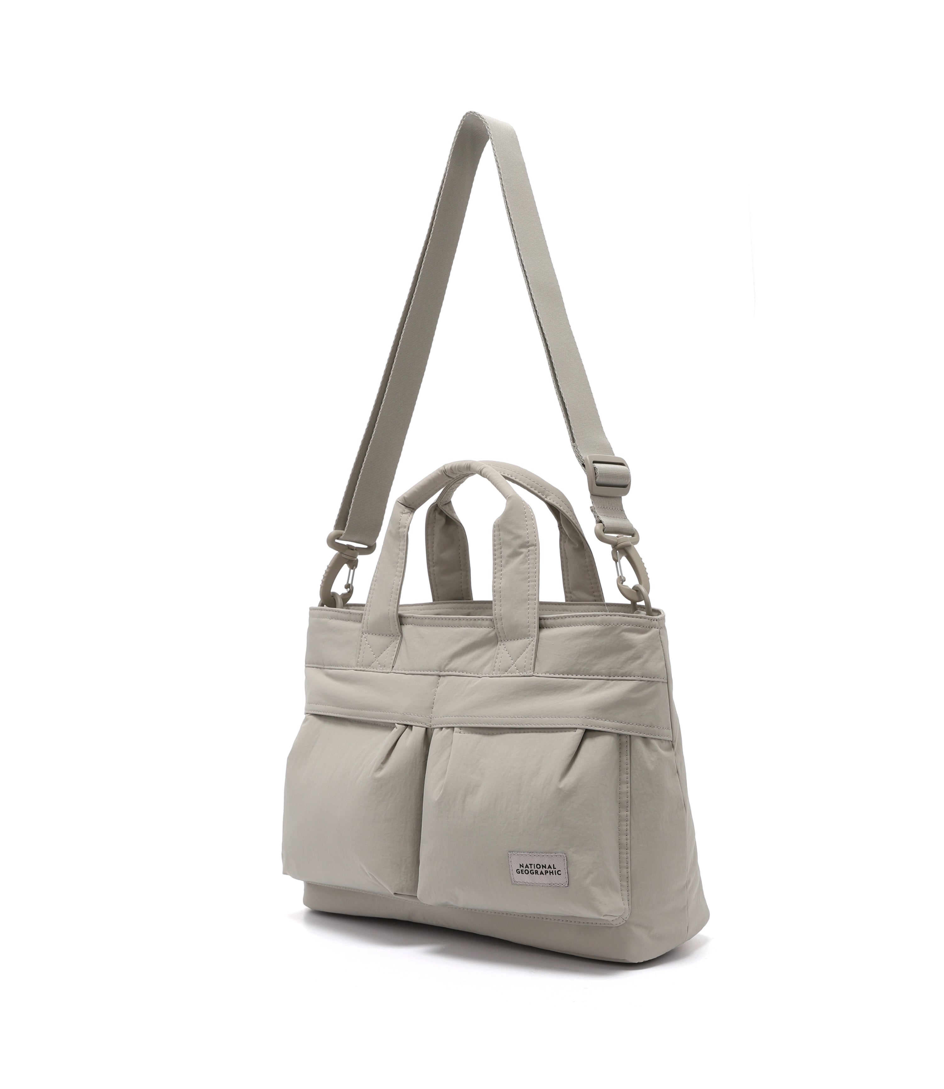 Light Wide Tote Bag<br>BEIGE