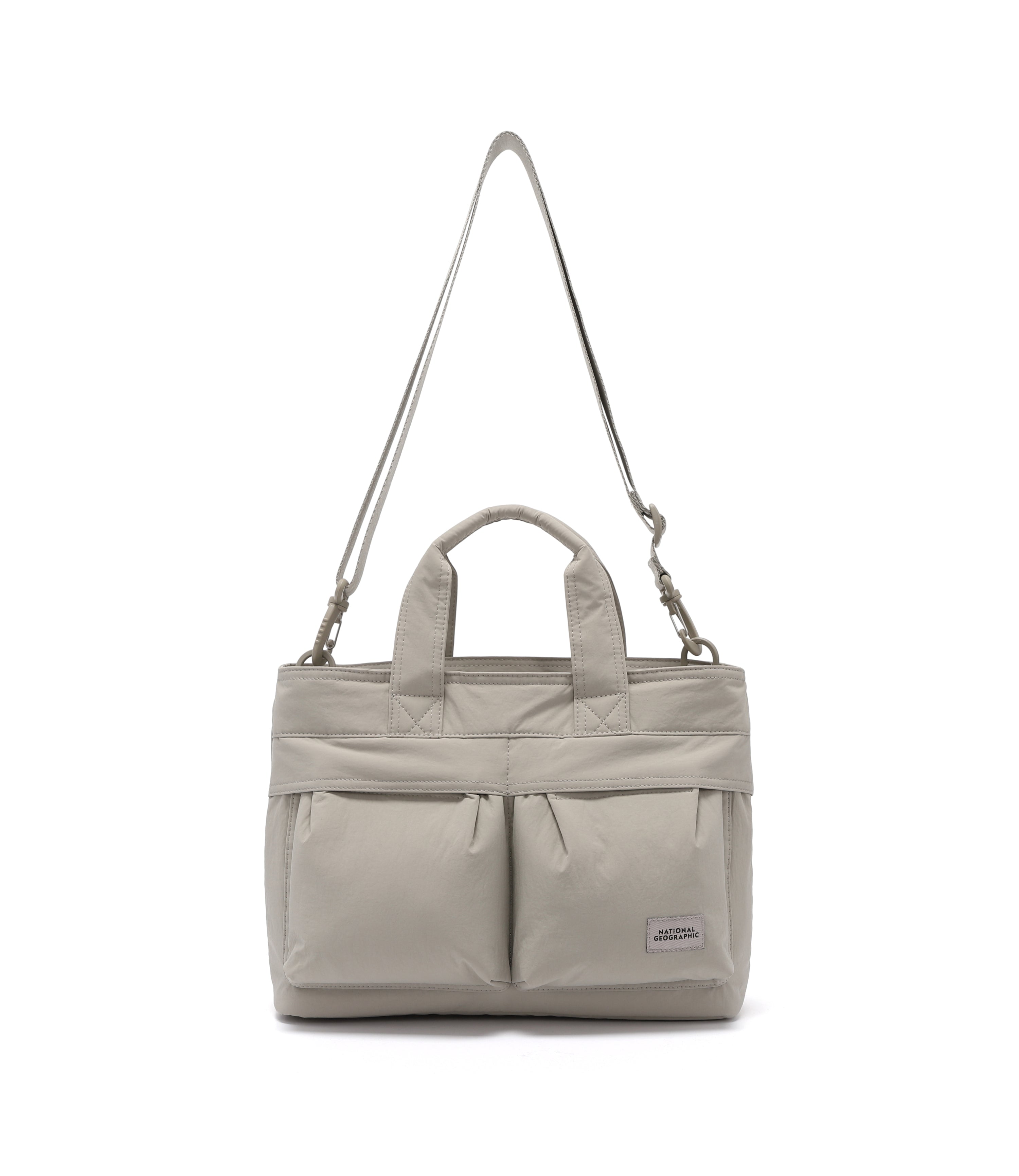 Light Wide Tote Bag<br>BEIGE