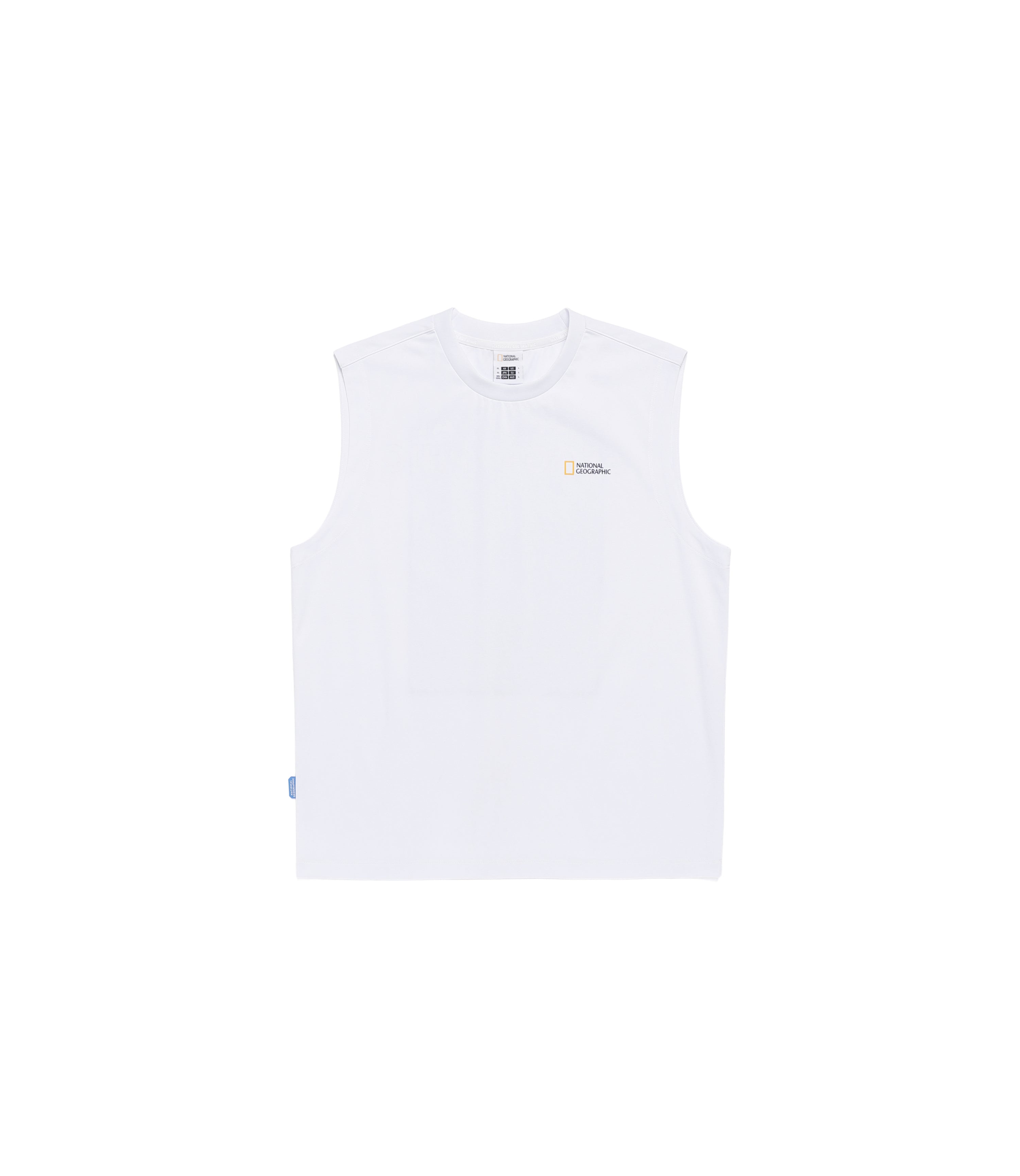 Men's Crow Sorona Cool Touch Graphic Semi-Overfit Sleeveless Tee<br>WHITE