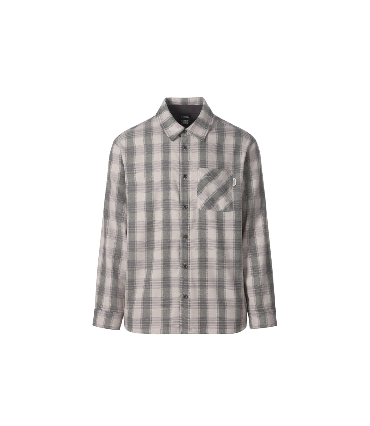 Unisex Flannel Check Shirt<br>WOOD GREY