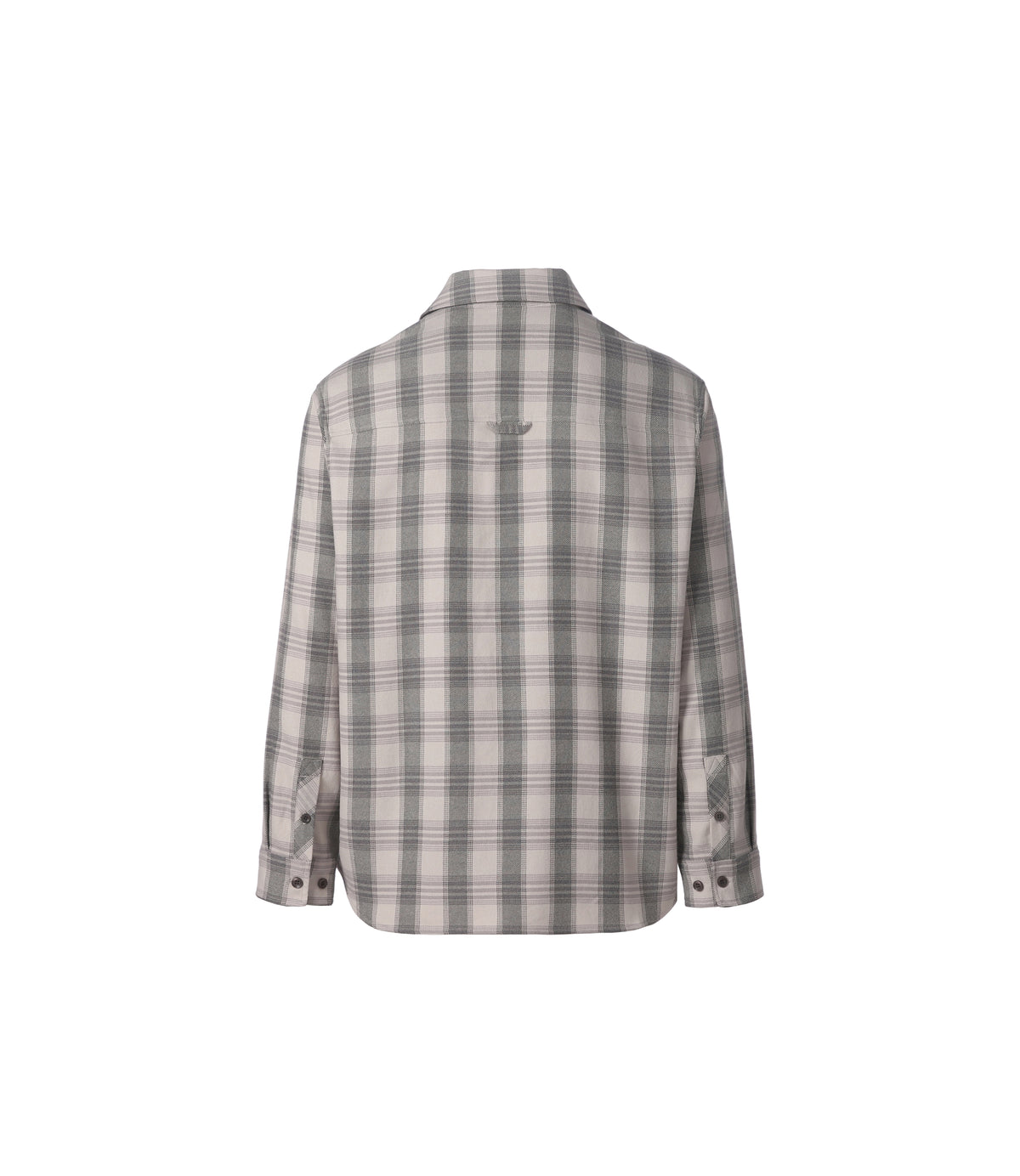 Unisex Flannel Check Shirt<br>WOOD GREY