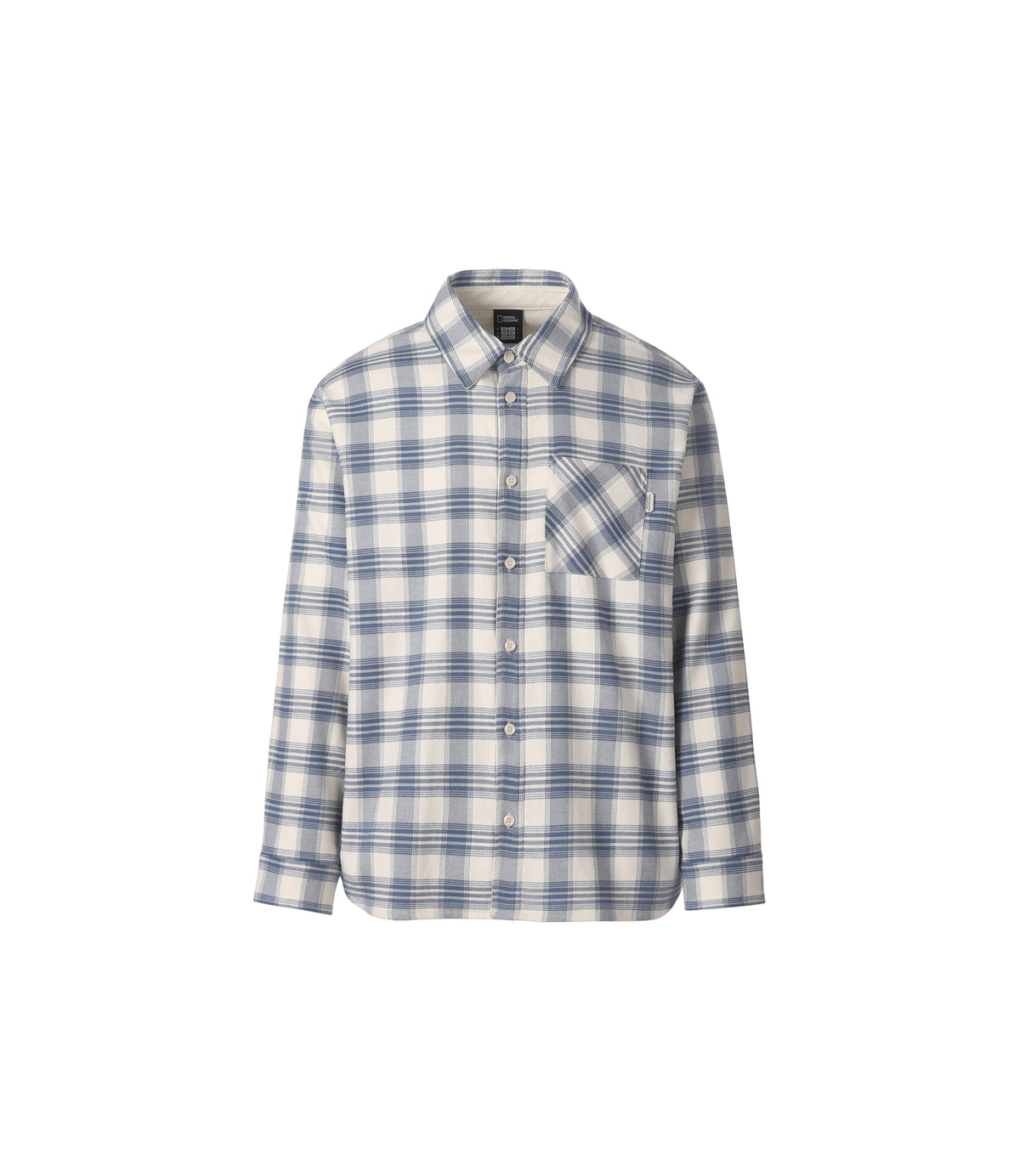 Unisex Flannel Check Shirt<br>MOON BLUE