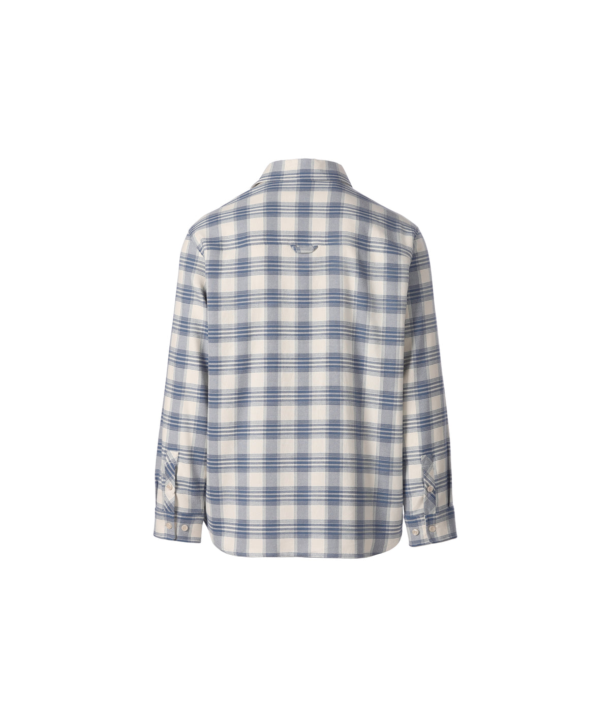 Unisex Flannel Check Shirt<br>MOON BLUE