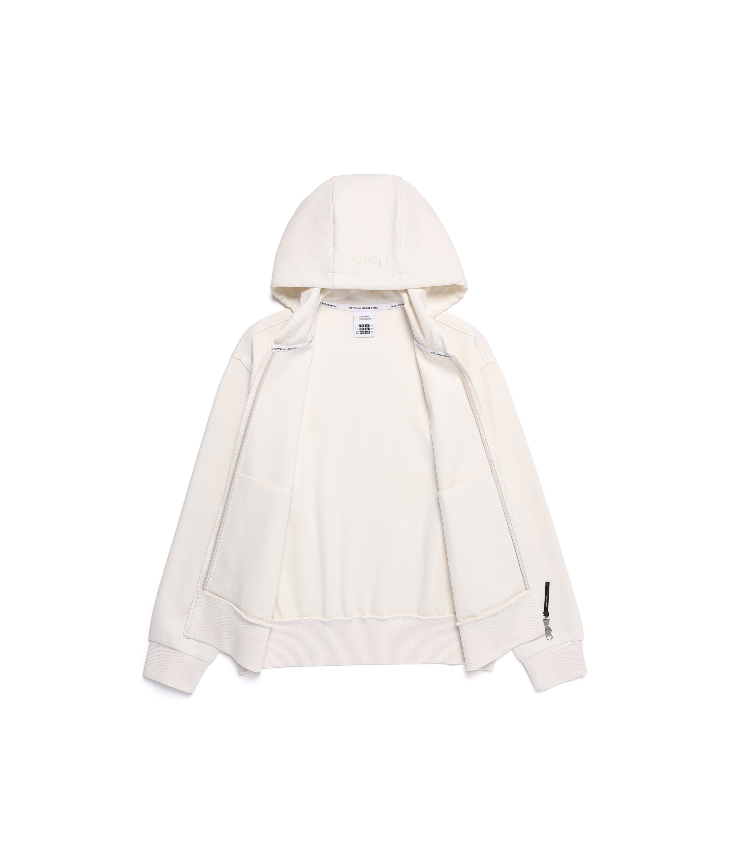 Women's MANATEE Full Zip Up Hooded Jacket<br>IVORY