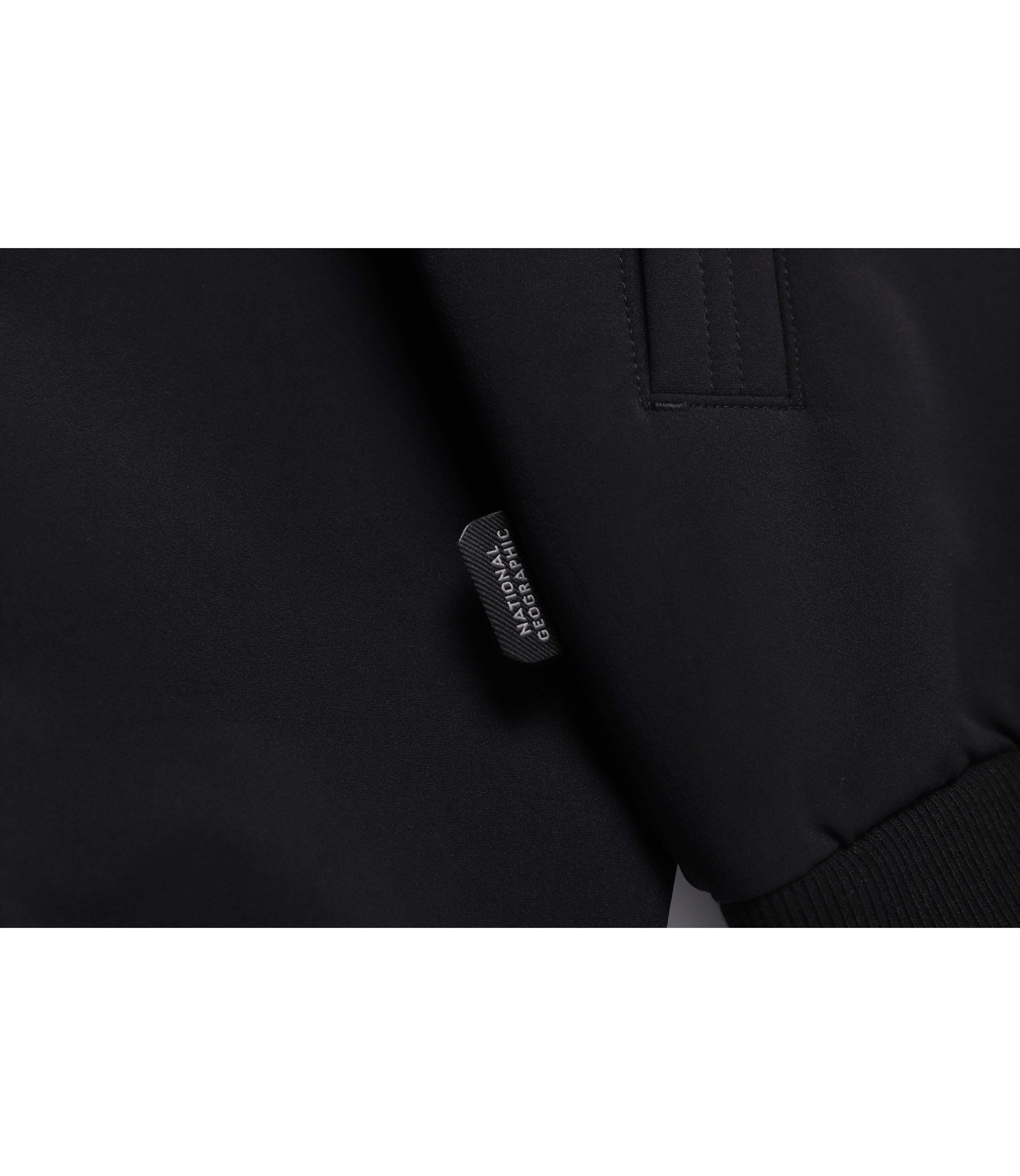 Unisex ARCHELON Double Warm Woven Zip-Up Hoodie<br>BLACK