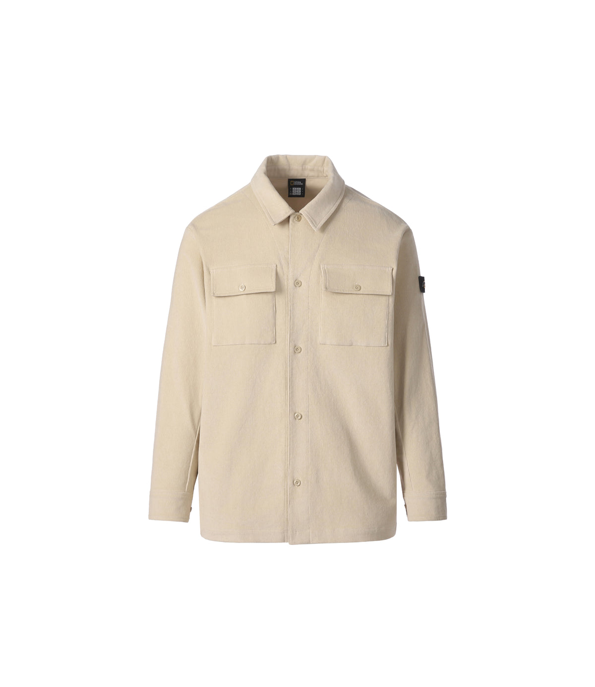 Unisex Corduroy Shirt-Style Jacket<br>SILVER BIRCH