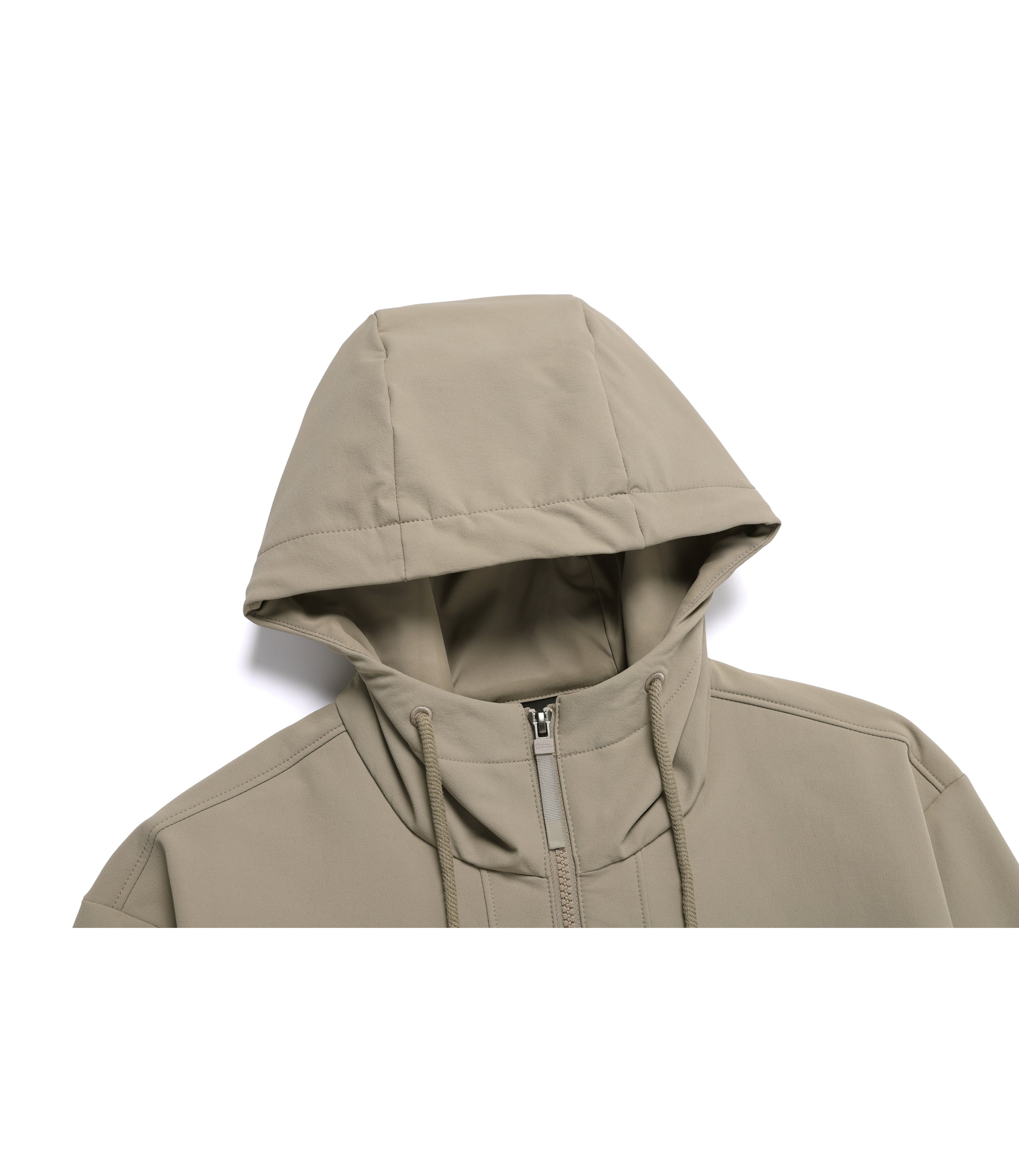 Unisex ARCHELON Double Warm Woven Zip-Up Hoodie<br>OAK BEIGE