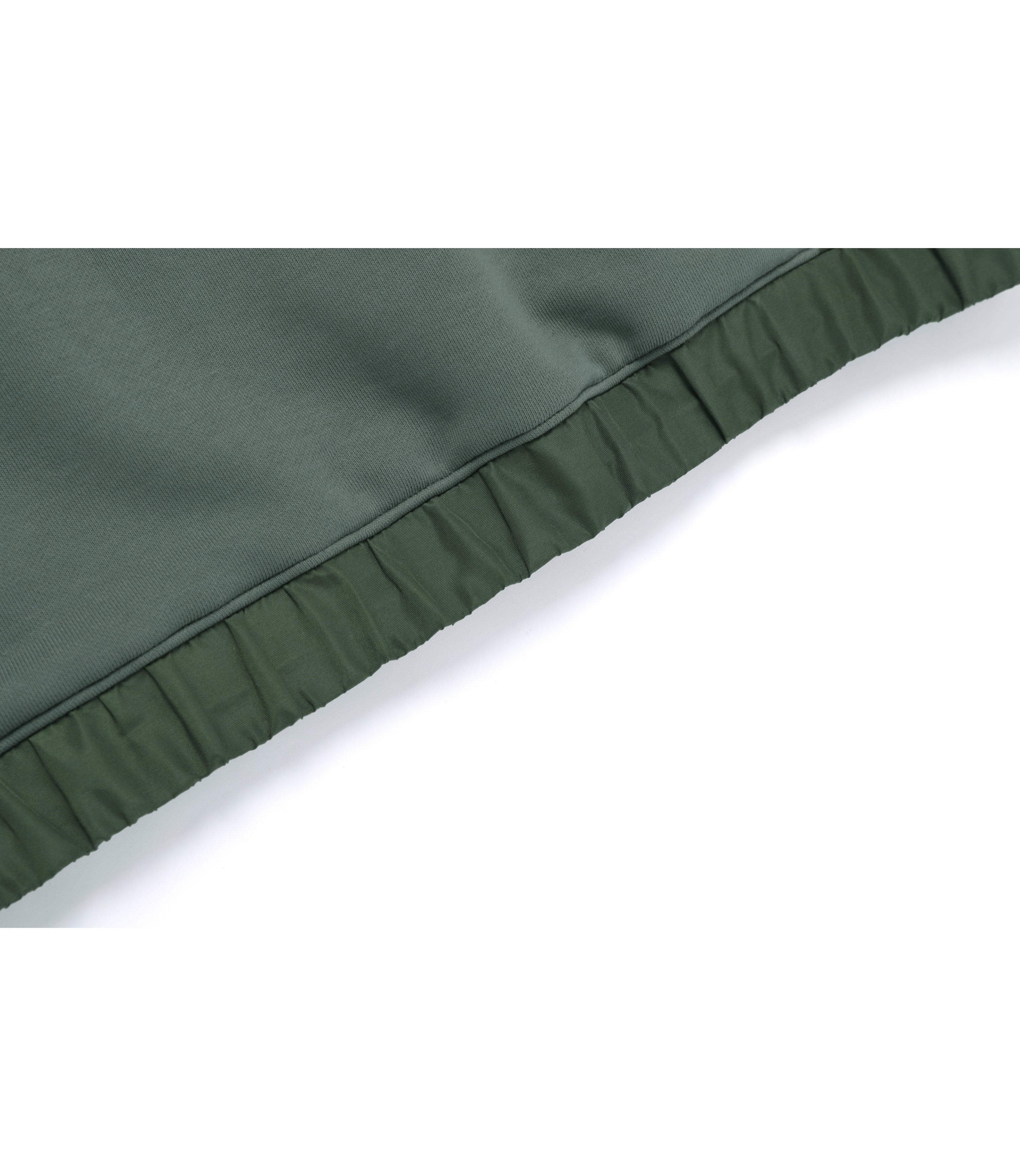Men's NRN Hybrid Semi-Over Fit Hoodie<br>KHAKI