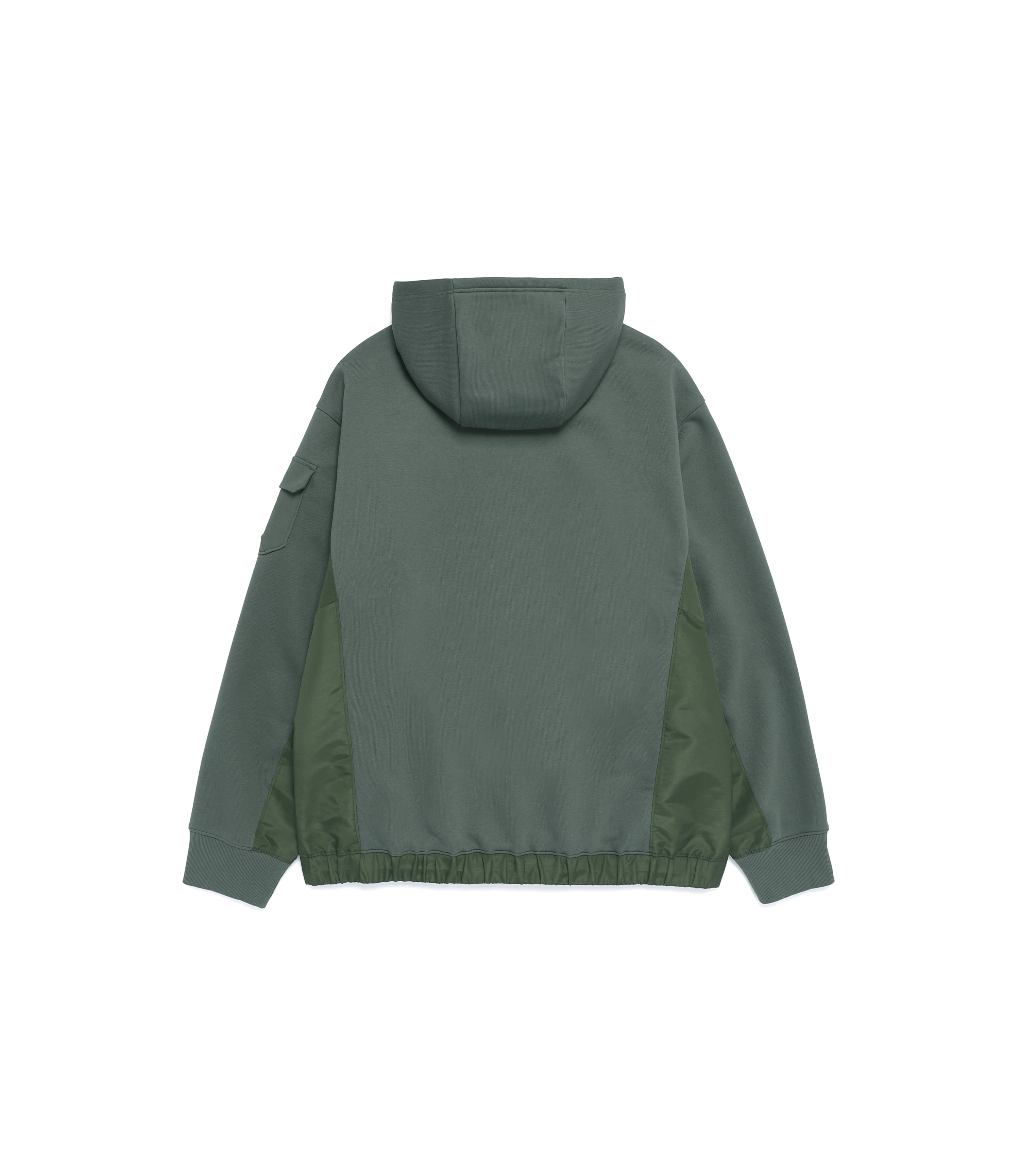 Men's NRN Hybrid Semi-Over Fit Hoodie<br>KHAKI