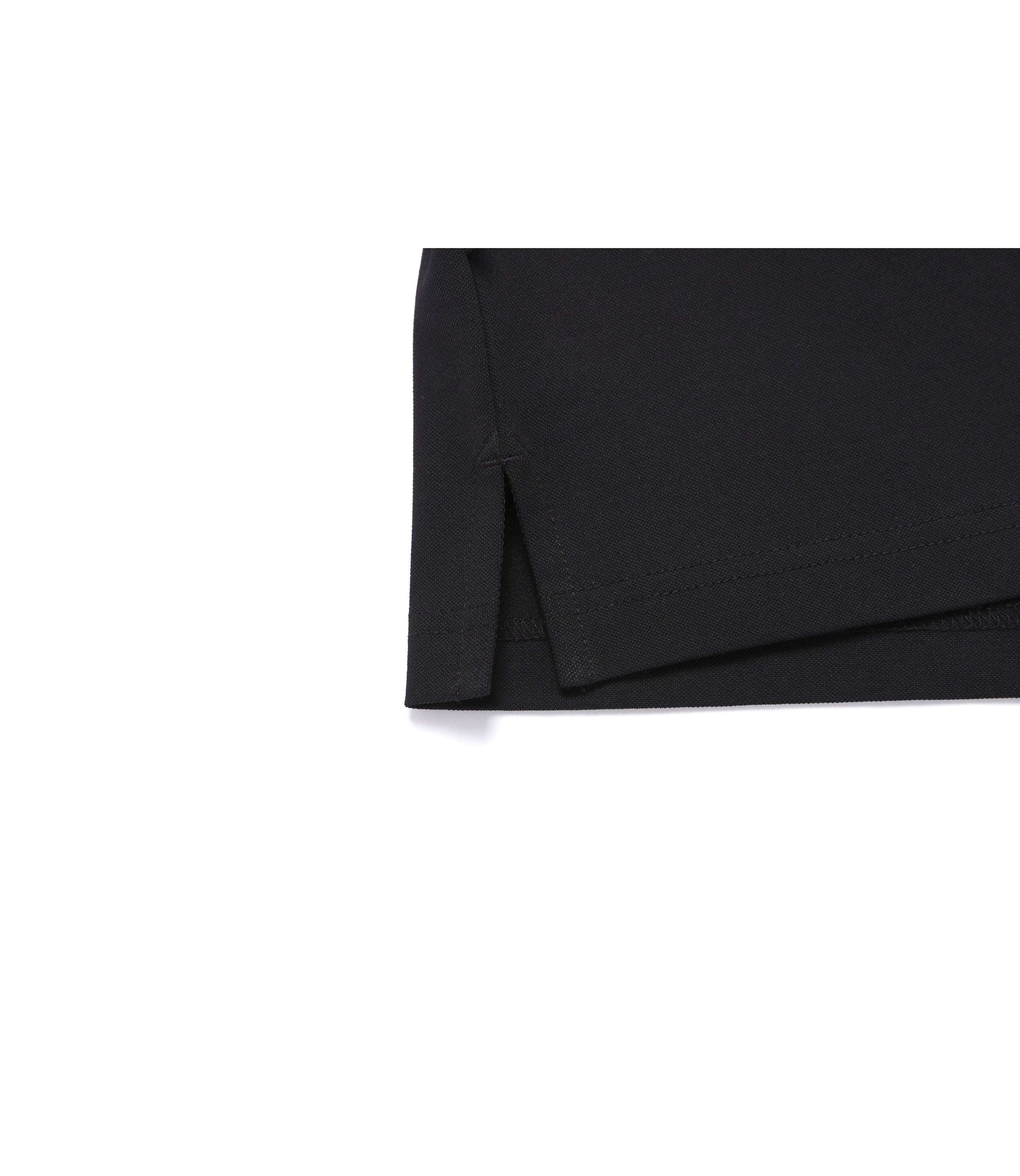 Unisex Caridi Pique Short Sleeve Collar Tee<br>BLACK