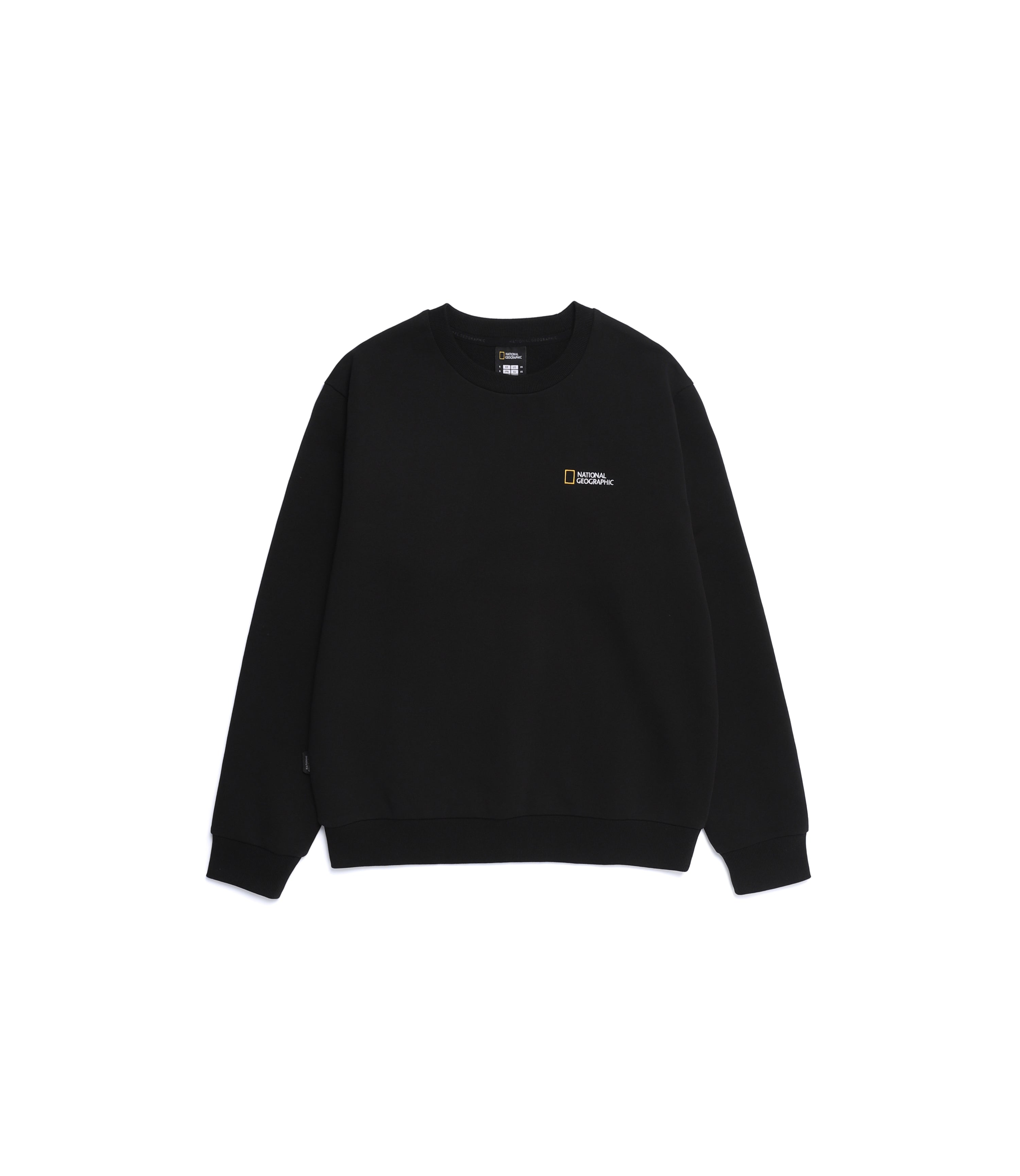 Unisex FOLHAS Small Logo Sweatshirt<br>BLACK