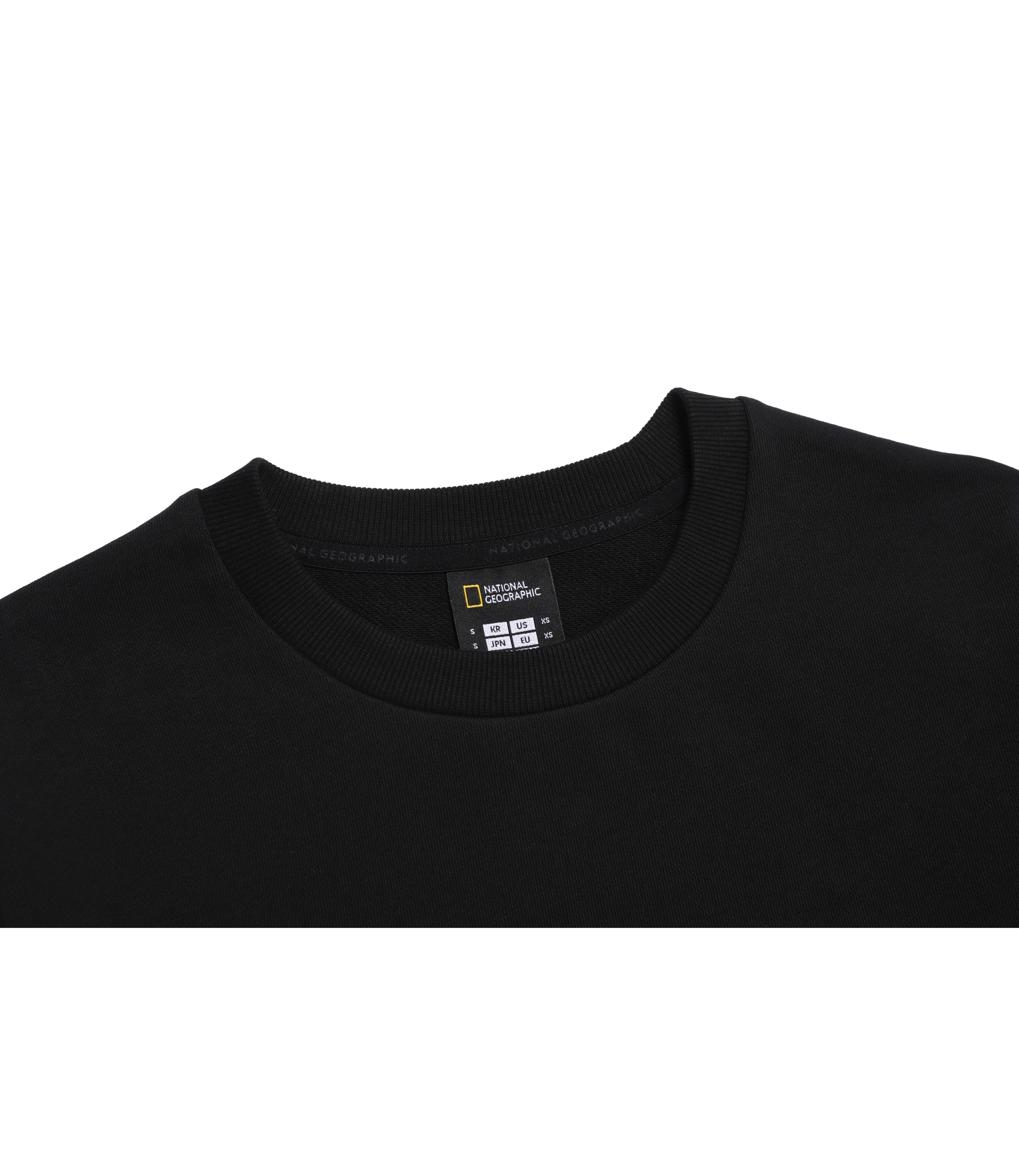 Unisex FOLHAS Small Logo Sweatshirt<br>BLACK
