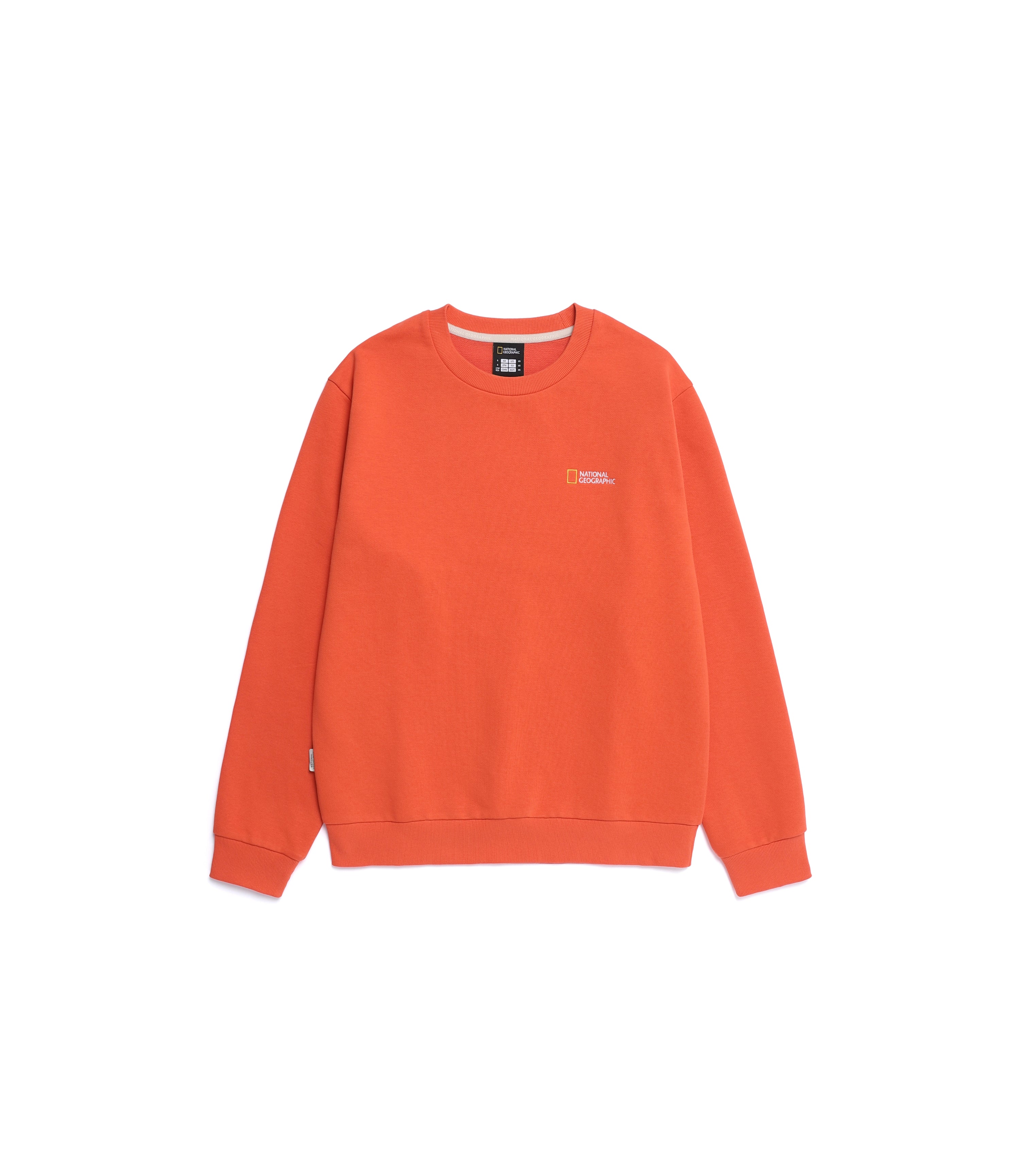 Unisex FOLHAS Small Logo Sweatshirt<br>L/ORANGE