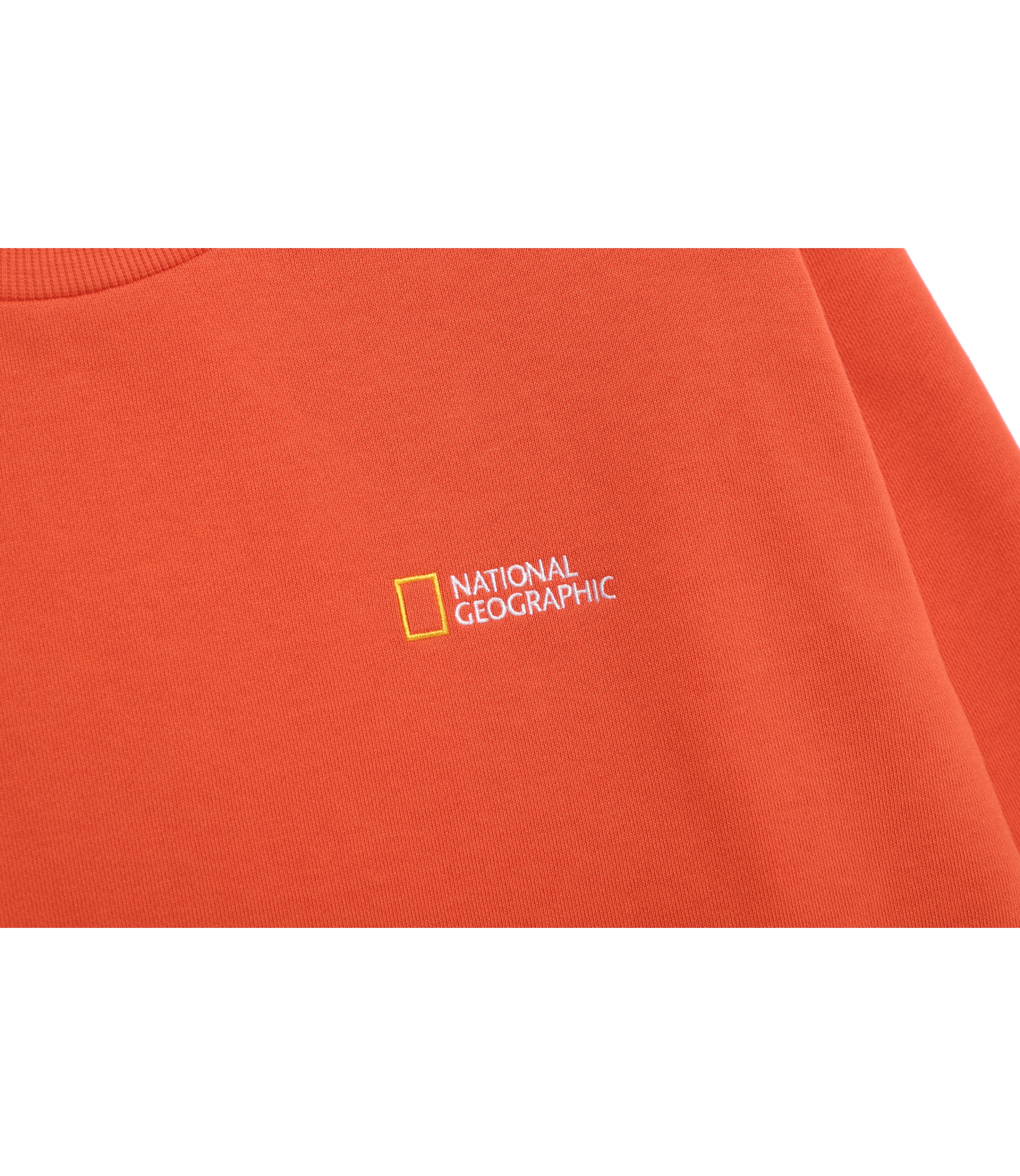 Unisex FOLHAS Small Logo Sweatshirt<br>L/ORANGE